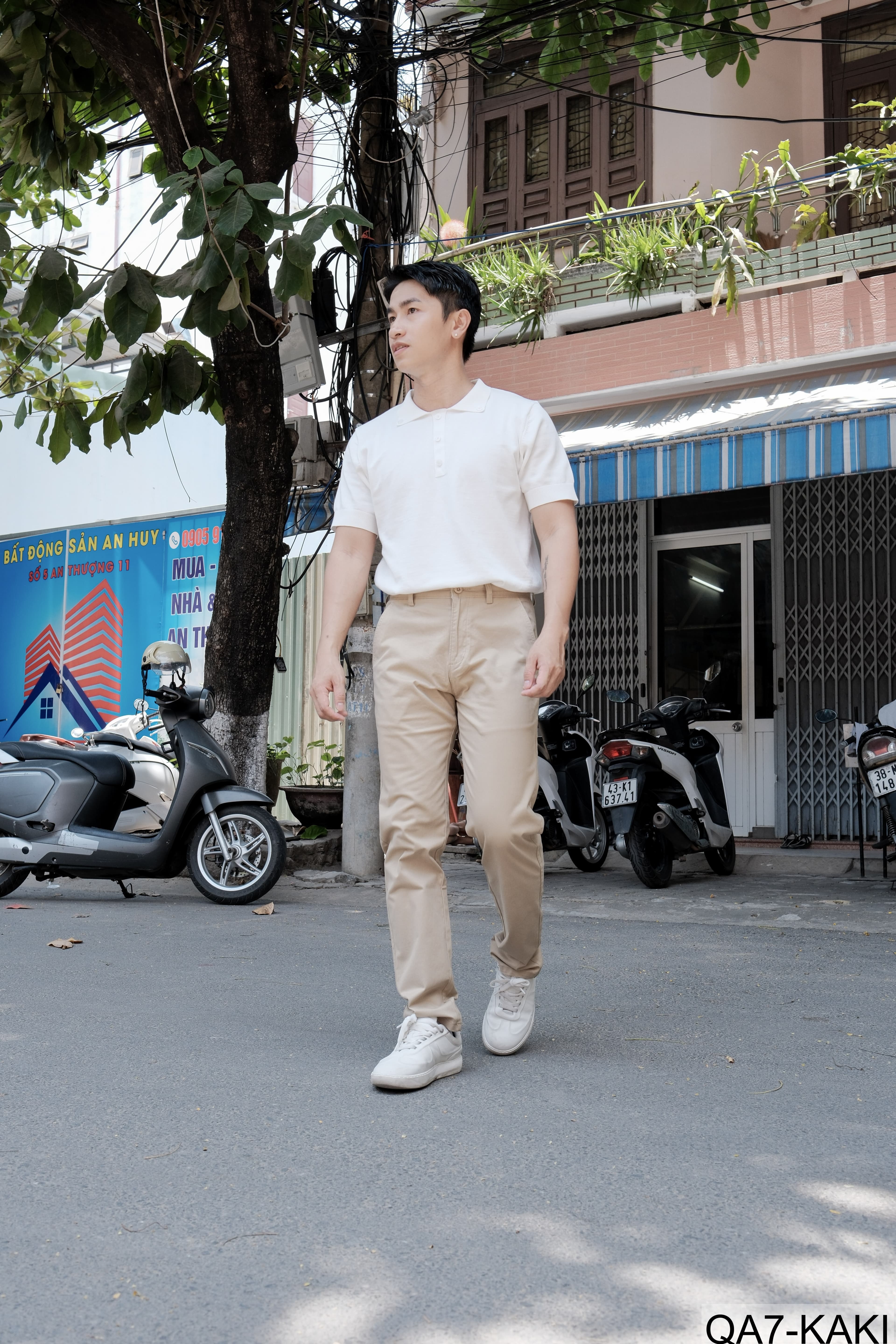 QA7 - Quần Ống Rộng Nam Phong Cách Nhật Bản Cổ Điển, Chất Cotton Mềm Mại, Dễ Phối Đồ 4 Mùa - ảnh 7