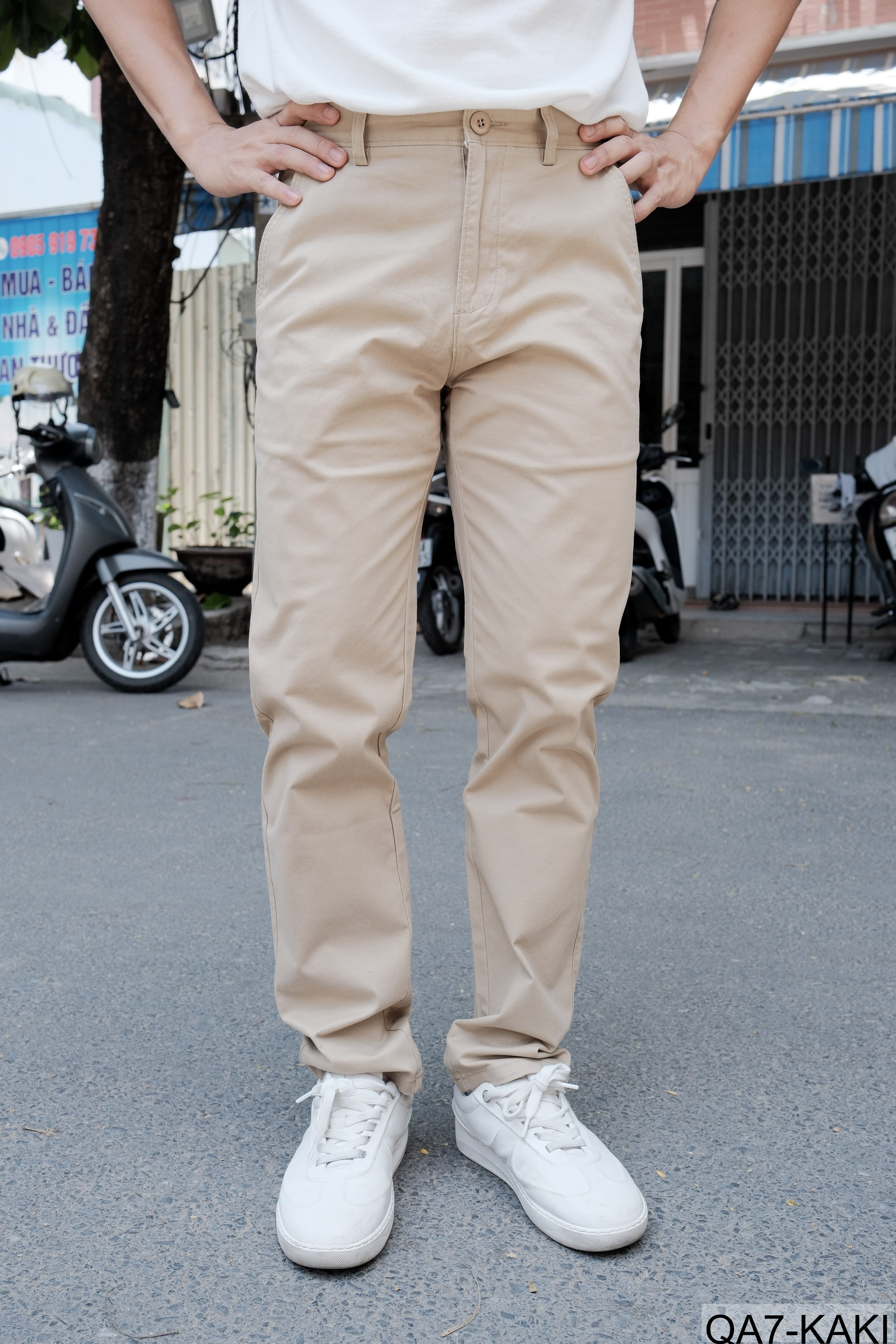 QA7 - Quần Ống Rộng Nam Phong Cách Nhật Bản Cổ Điển, Chất Cotton Mềm Mại, Dễ Phối Đồ 4 Mùa - ảnh 2