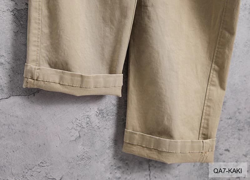 QA7 - Quần Ống Rộng Nam Phong Cách Nhật Bản Cổ Điển, Chất Cotton Mềm Mại, Dễ Phối Đồ 4 Mùa - ảnh 10
