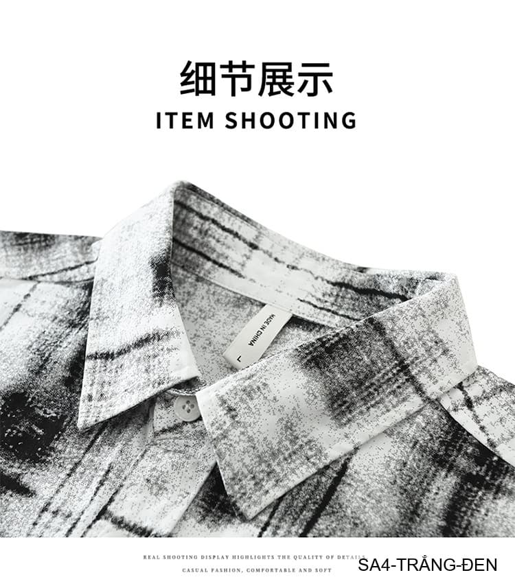 SA4 - Áo sơ mi nam dài tay phong cách Nhật, họa tiết , chất cotton mềm mại, dáng rộng thoải mái - ảnh 11