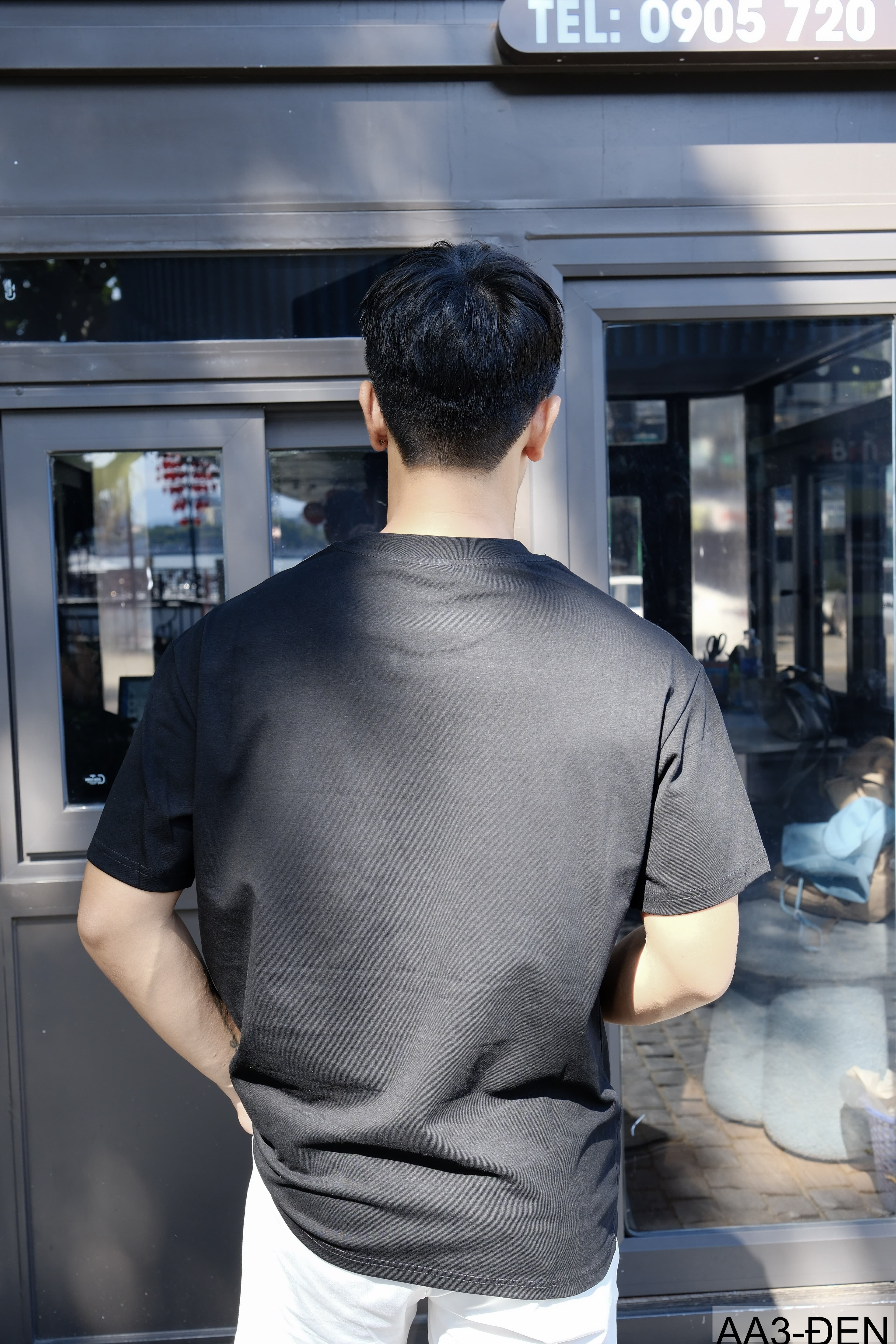 AA3 - Áo thun unisex cổ tròn tay ngắn in chữ retro phong cách streetwear - ảnh 5
