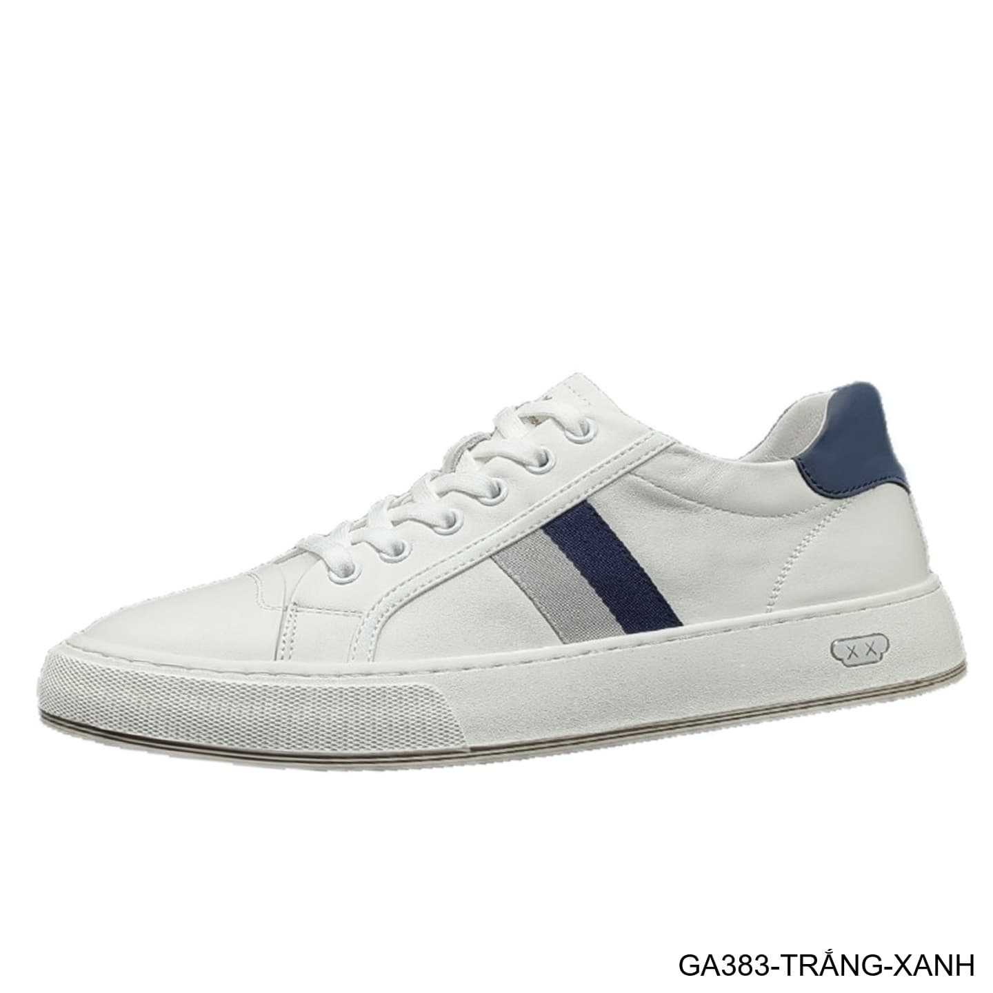 GA383 - Giày sneaker nam trắng phối xanh phong cách Hàn Quốc, đế thấp êm chân - ảnh 6