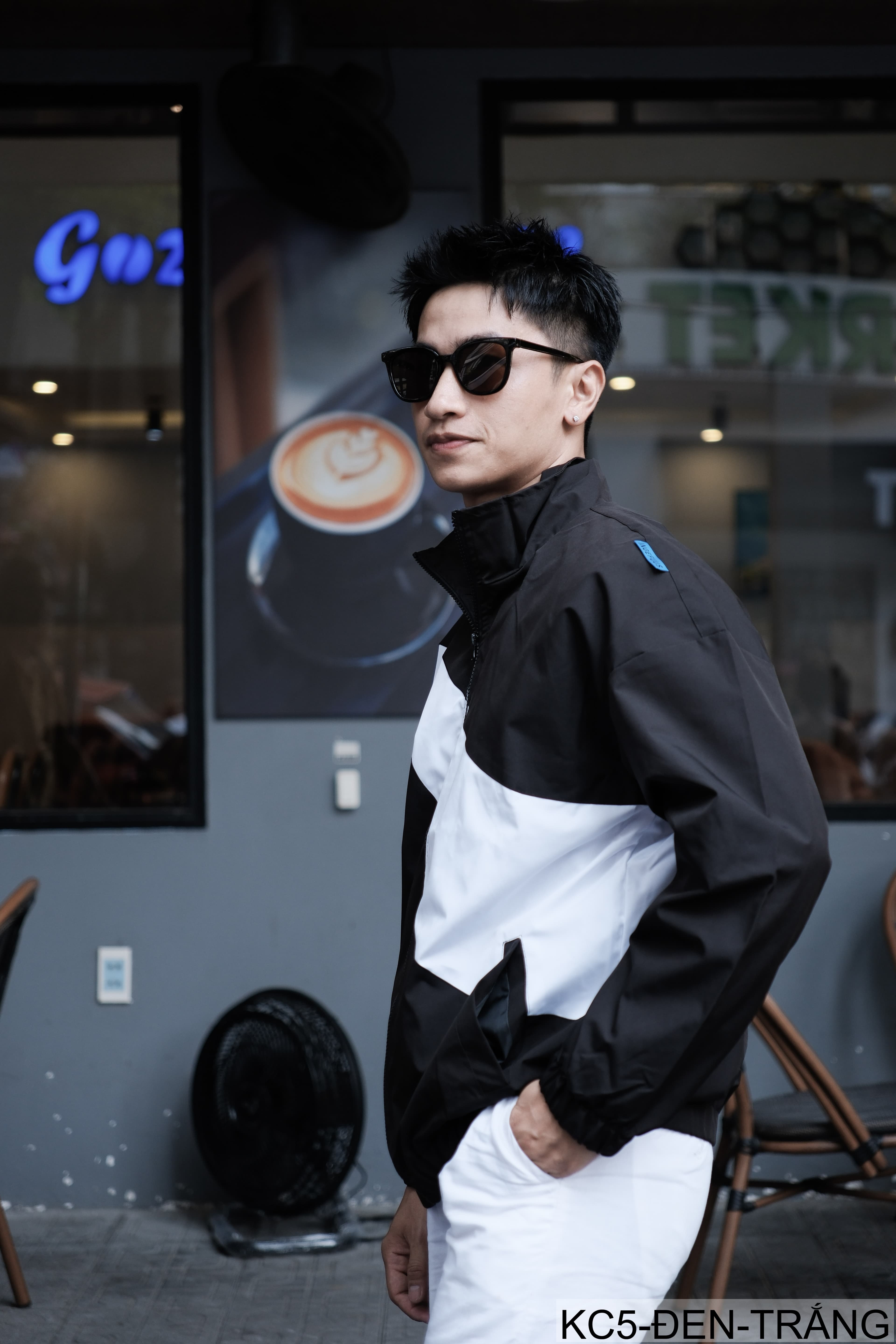 KC5 - Áo jacket nam phối màu thời trang xuân thu chống gió dễ phối đồ - ảnh 3