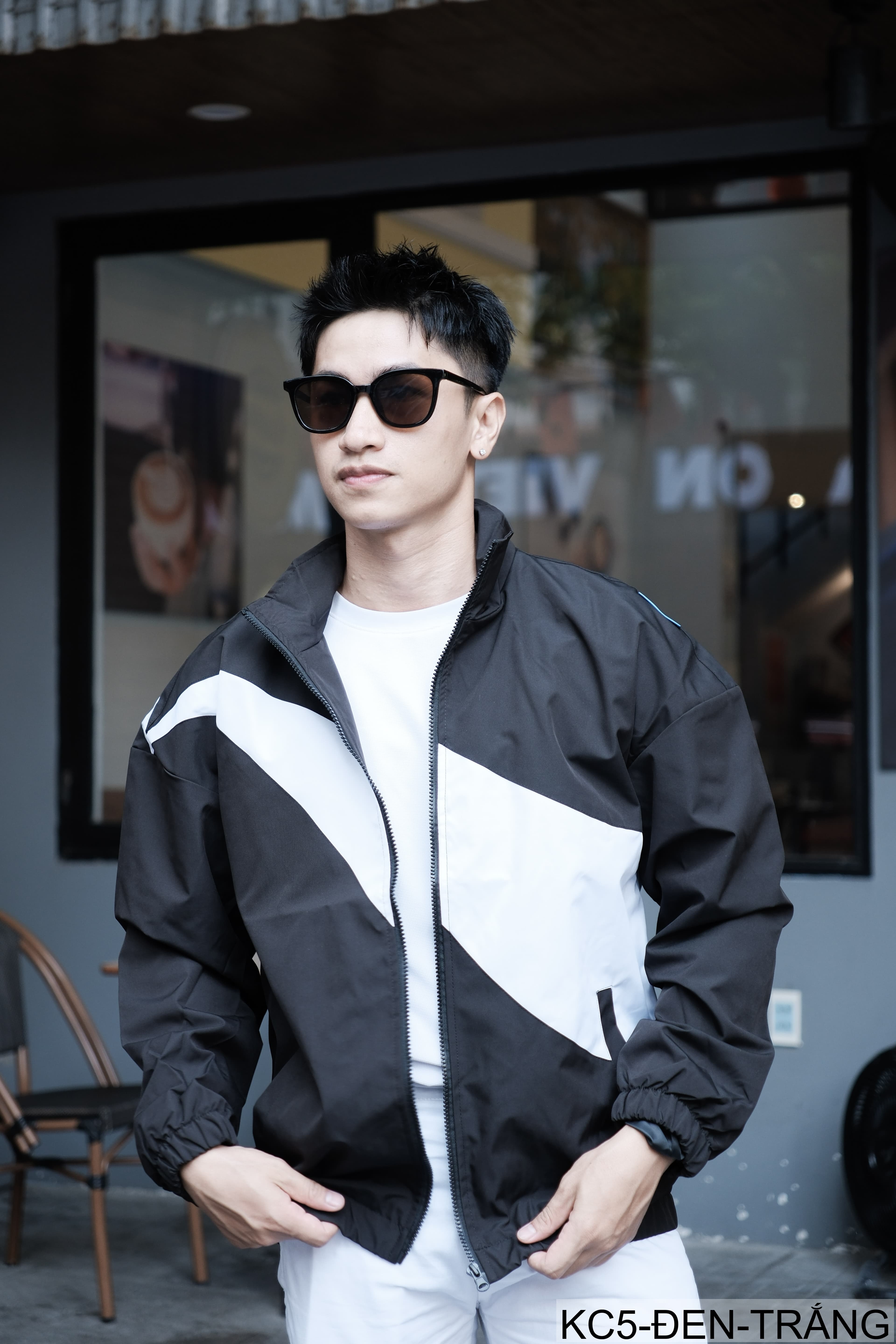 KC5 - Áo jacket nam phối màu thời trang xuân thu chống gió dễ phối đồ - ảnh 4
