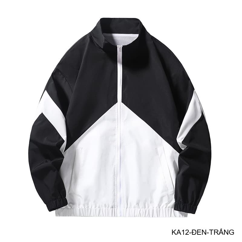 KA12 - Áo khoác nam cổ đứng phối màu trẻ trung phong cách Hàn Quốc