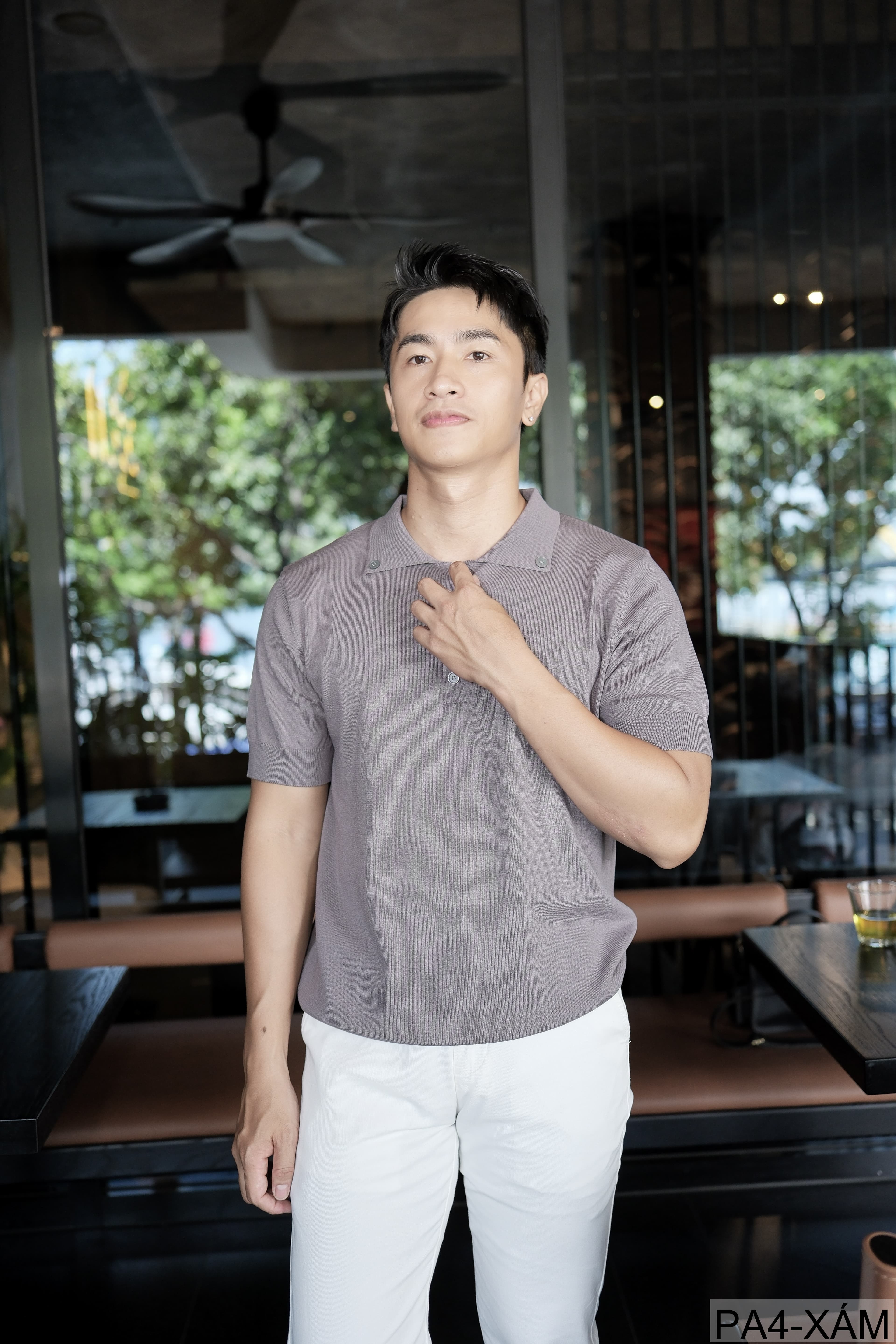 PA4 - Áo Polo Tay Ngắn Phong Cách Retro Mỹ Dáng Rộng, Chất Liệu Mềm Mại Thoáng Khí - ảnh 6