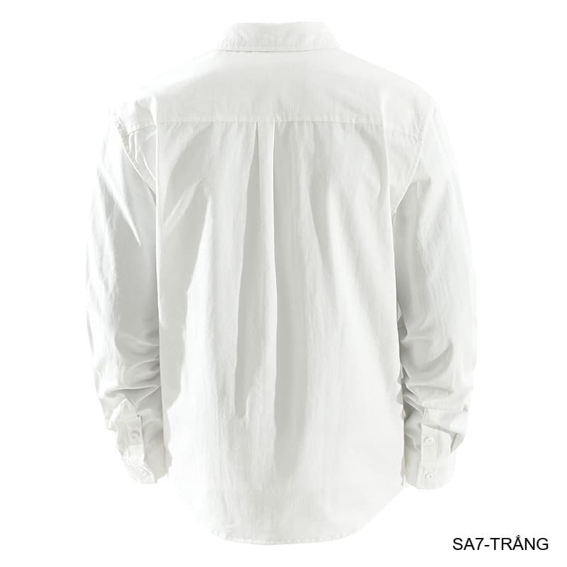 SA7 - Áo sơ mi nam dài tay họa tiết chữ phong cách Nhật Bản, dáng rộng thoải mái - ảnh 2