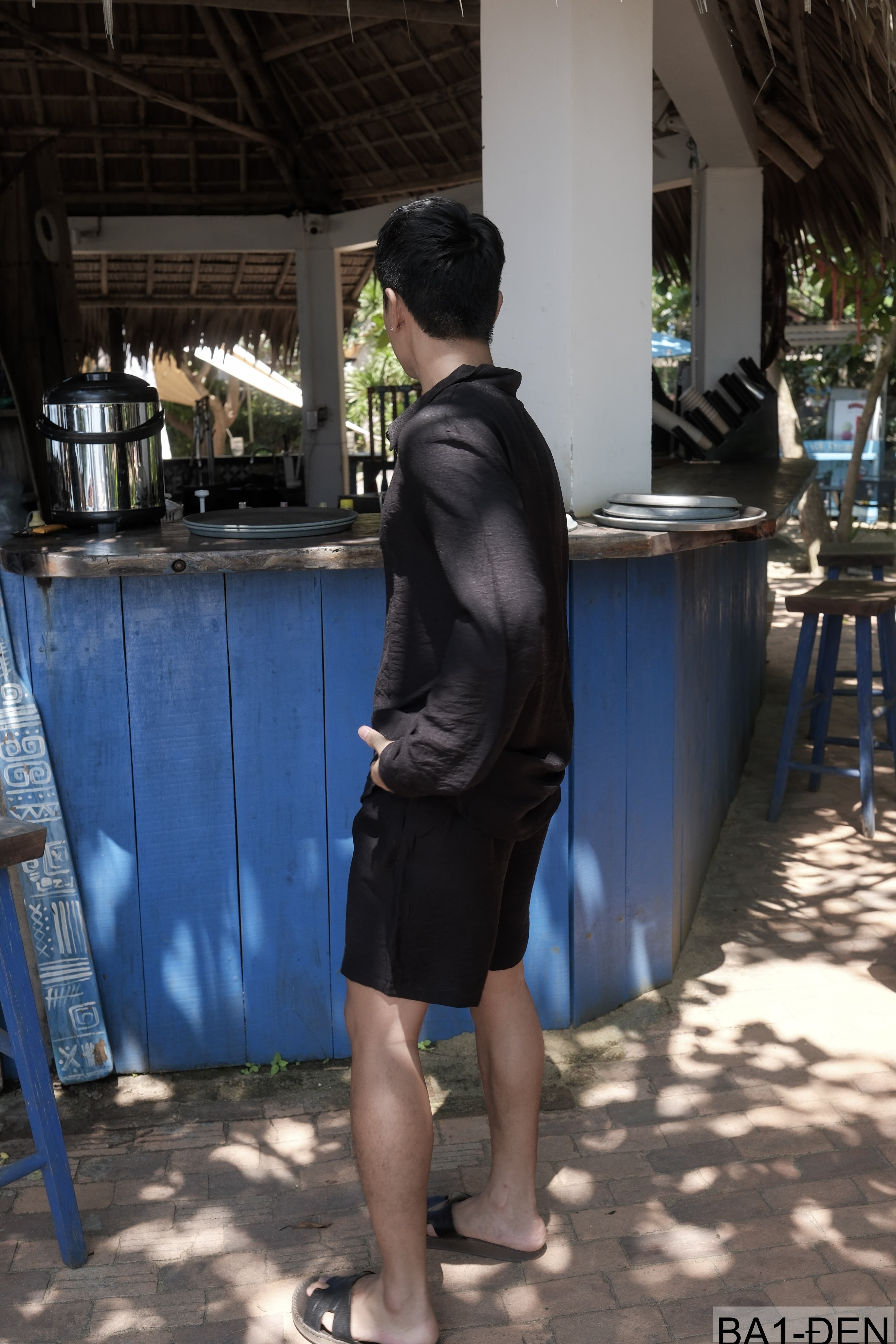 BA1 - Áo sơ mi nam dài tay mùa hè form rộng, chất polyester thoáng mát, phong cách thanh lịch năng động - ảnh 3