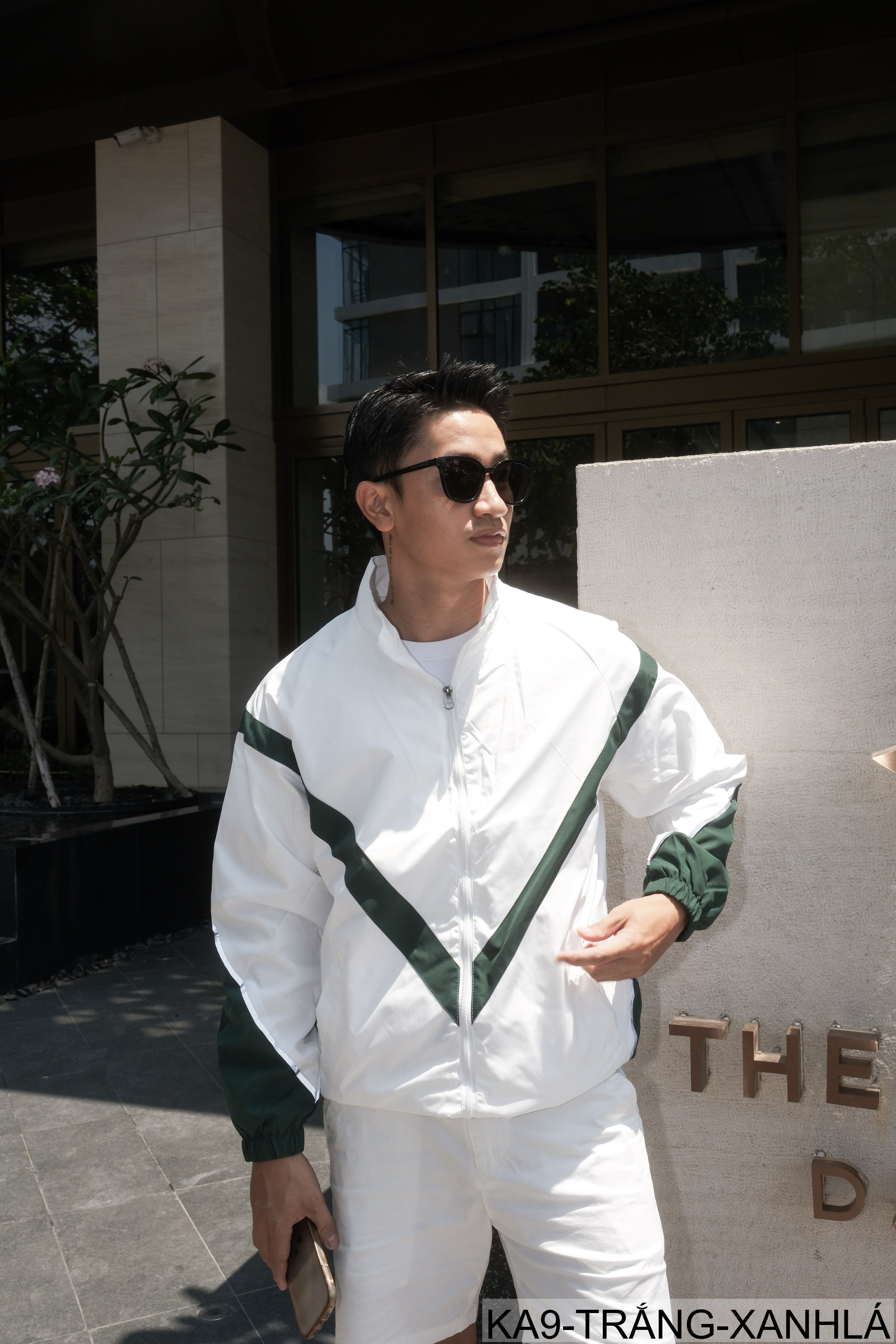 KA9 - Áo khoác nam thể thao phối màu phản quang cổ đứng phong cách streetwear mùa xuân thu - ảnh 5
