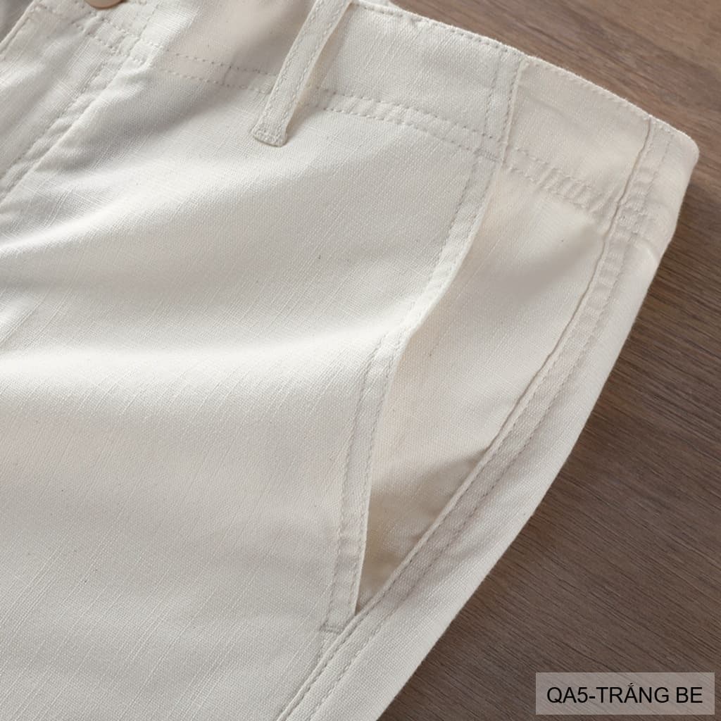 QA5 - Quần short nam ống đứng co giãn thời trang mùa hè chất vải lanh thoáng mát - ảnh 16