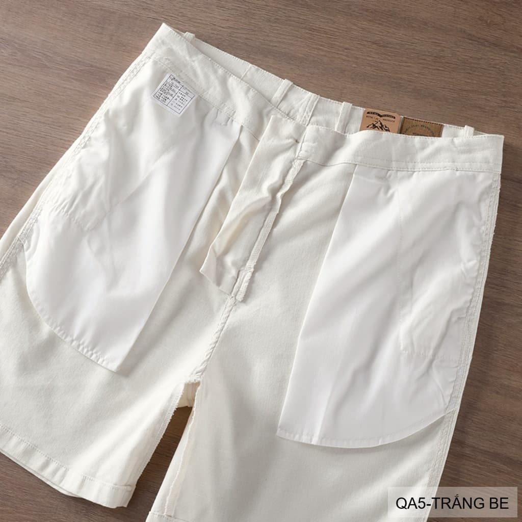 QA5 - Quần short nam ống đứng co giãn thời trang mùa hè chất vải lanh thoáng mát - ảnh 13