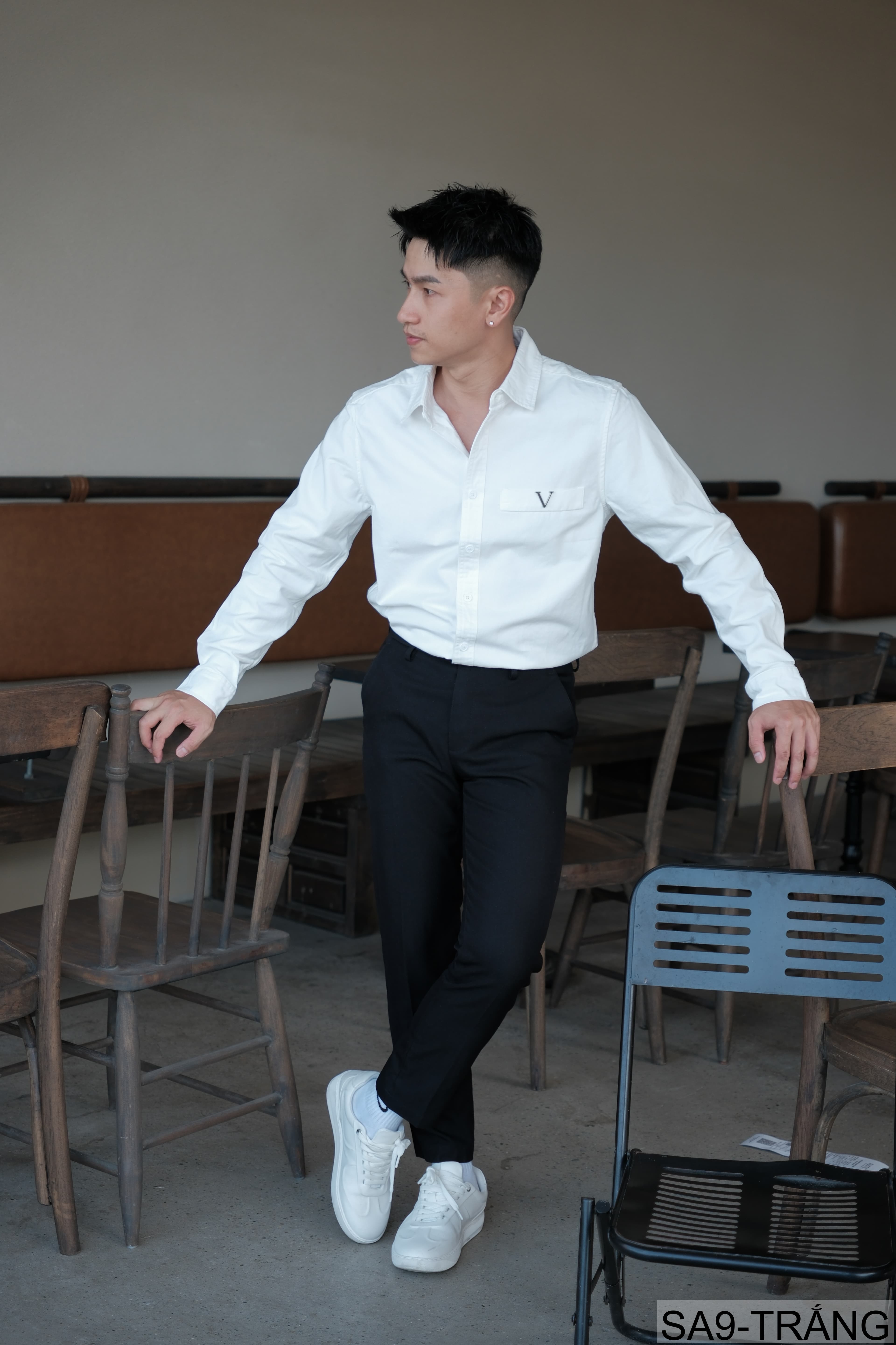 SA9 - Áo sơ mi nam dài tay phong cách Nhật Bản, chất cotton mềm mại, form rộng thoải mái - ảnh 3