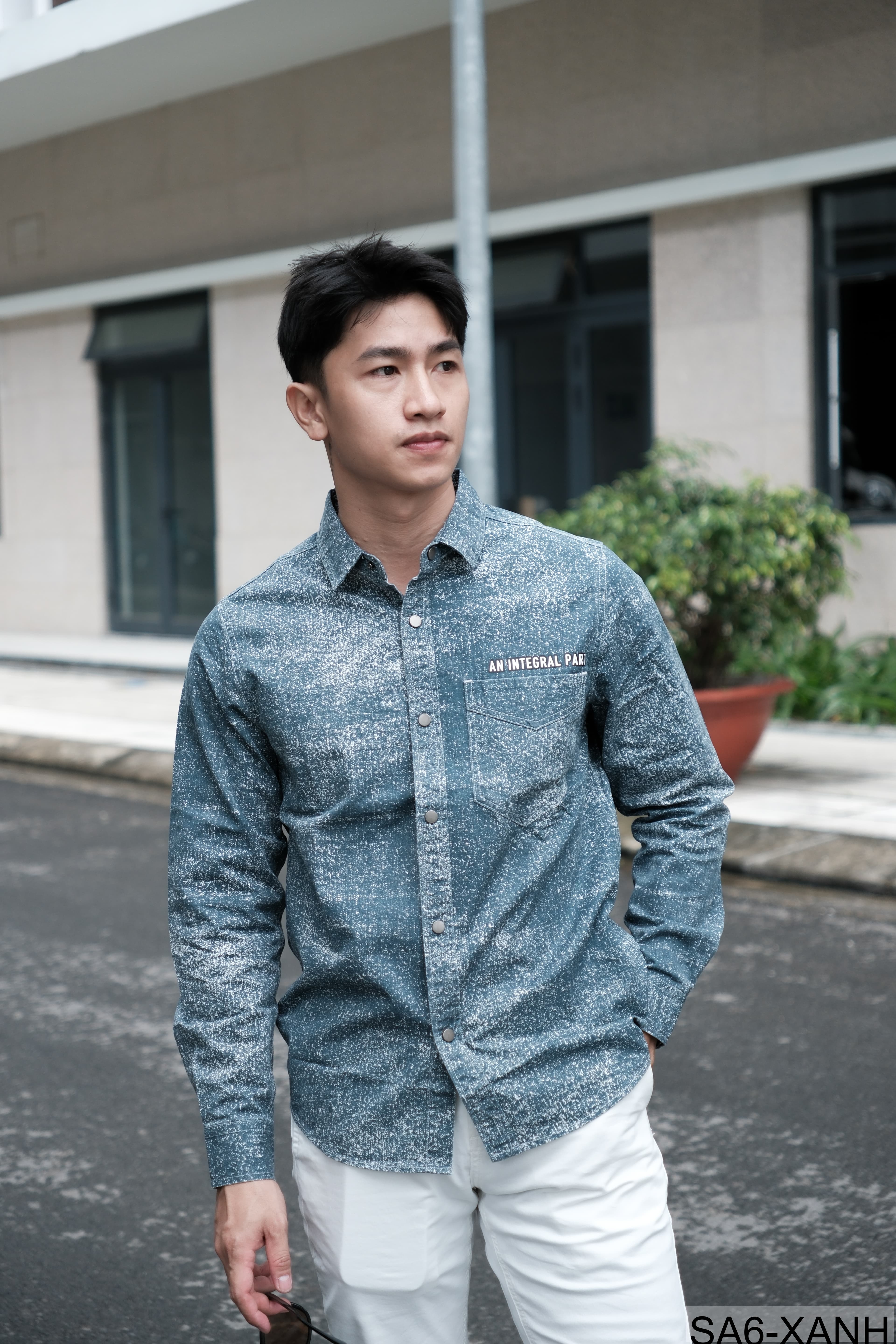 SA6 - Áo sơ mi nam tay dài họa tiết vintage phong cách streetwear, form rộng thoải mái - ảnh 6