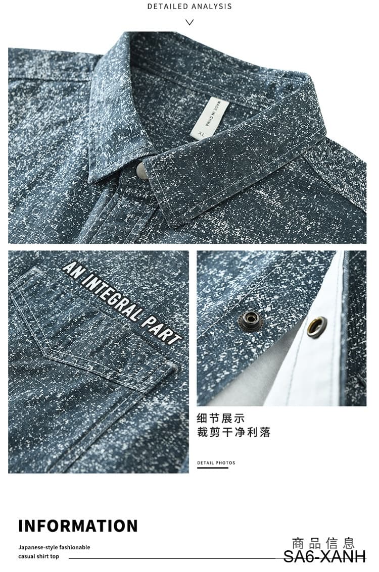 SA6 - Áo sơ mi nam tay dài họa tiết vintage phong cách streetwear, form rộng thoải mái - ảnh 10