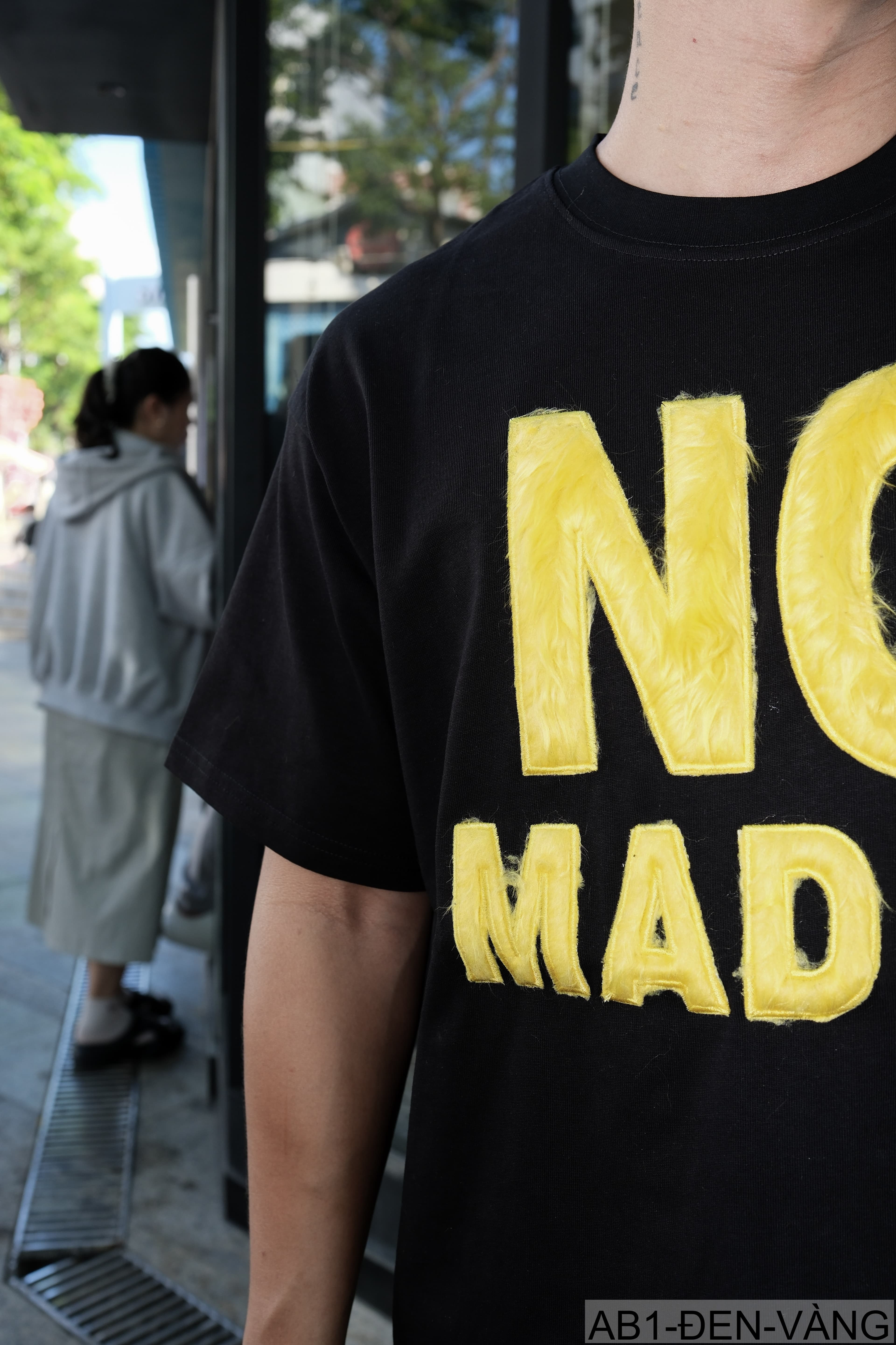 AB1 - Áo phông nam nữ unisex cổ tròn tay ngắn họa tiết NO MADE? phong cách streetwear mùa hè - ảnh 3