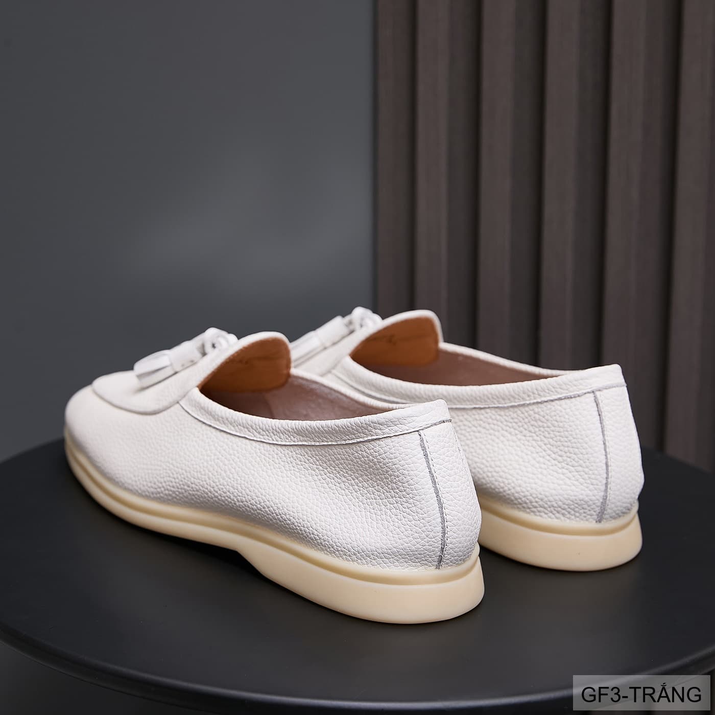 GF3 - Giày lười nam da bò thật, thiết kế tua rua, phong cách tối giản - ảnh 5
