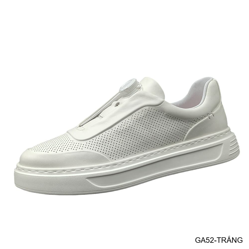 GA52 - Giày Sneaker Nam Đế Dày Tăng Chiều Cao Phong Cách Thể Thao Mùa Hè Trắng - ảnh 5