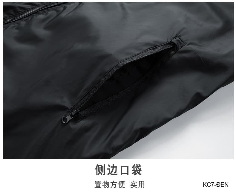 KC7 - Áo khoác nam thể thao oversize tay dài có mũ, chất liệu polyester thoáng mát, 3 màu xanh dương, đen, xanh đậm - ảnh 14
