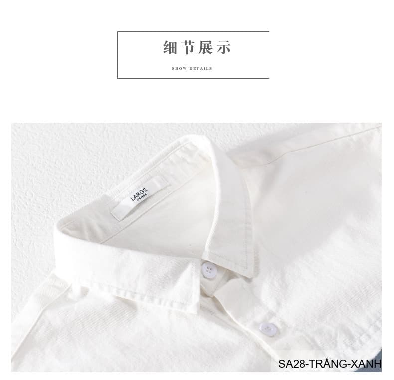 SA28 - Áo sơ mi nam tay ngắn phối họa tiết bandana phong cách đường phố - ảnh 9