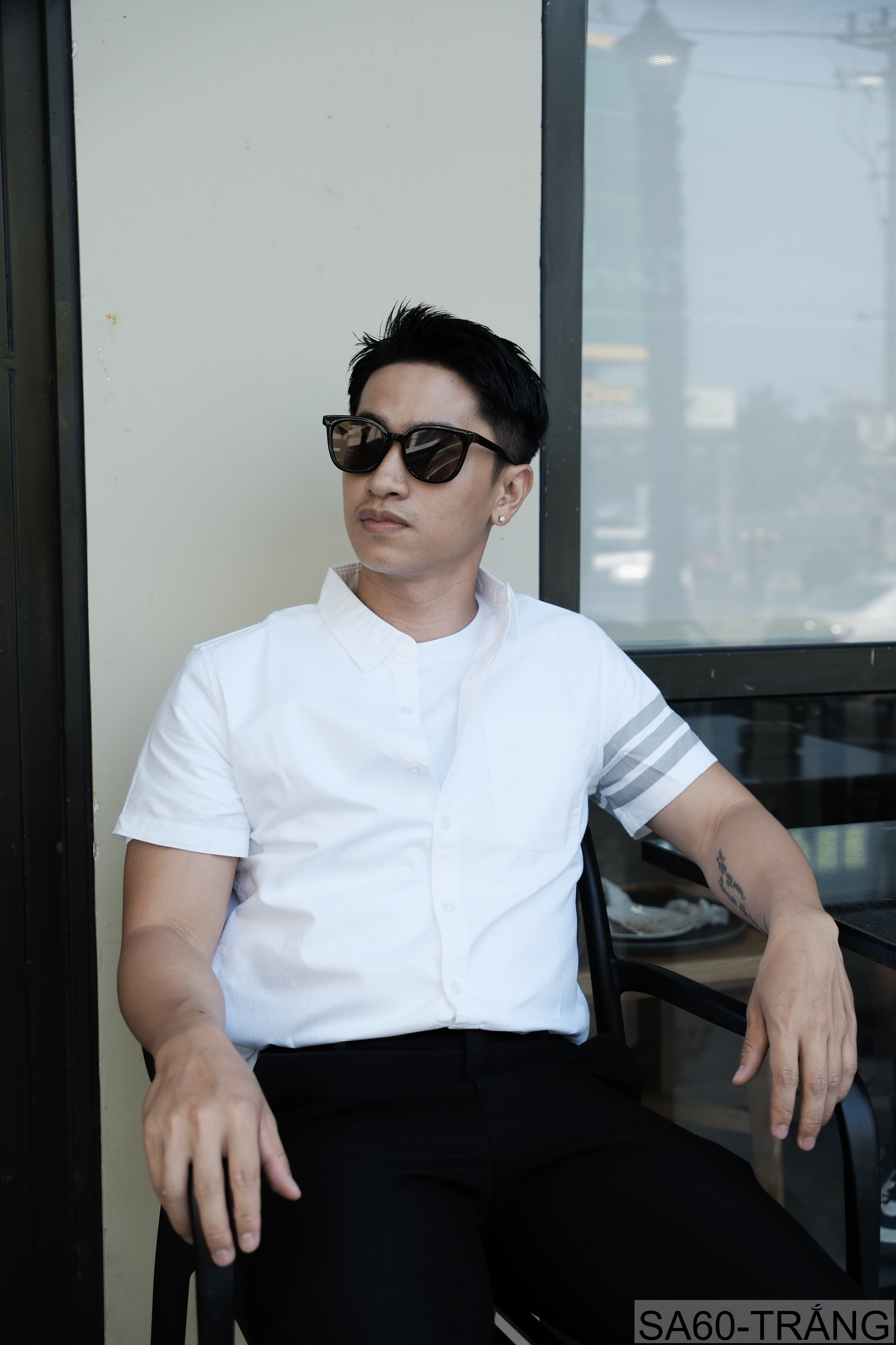 SA60 - Áo Sơ Mi Nam Tay Ngắn Phong Cách Nhật Bản Chất Cotton Thoáng Mát Đa Dụng - ảnh 9