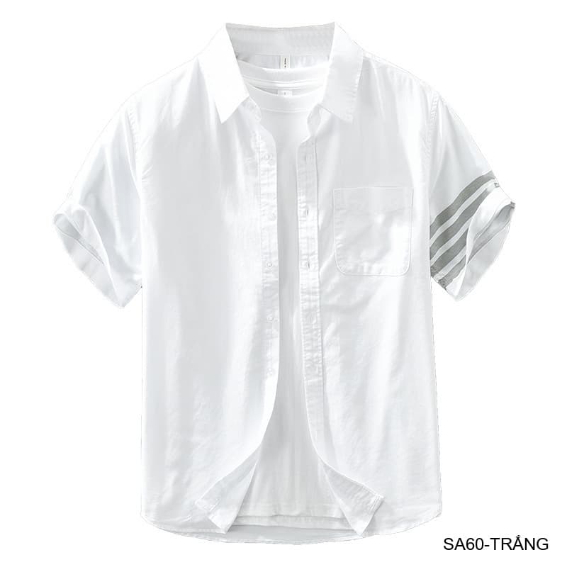 SA60 - Áo Sơ Mi Nam Tay Ngắn Phong Cách Nhật Bản Chất Cotton Thoáng Mát Đa Dụng - ảnh 13