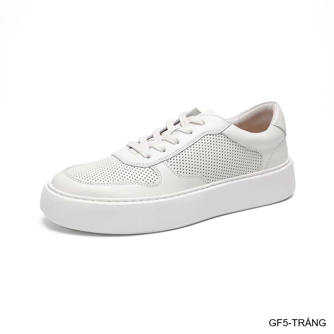 GF5 - Giày da trắng nam đế dày tăng chiều cao phong cách Hàn Quốc thoáng khí - ảnh 3
