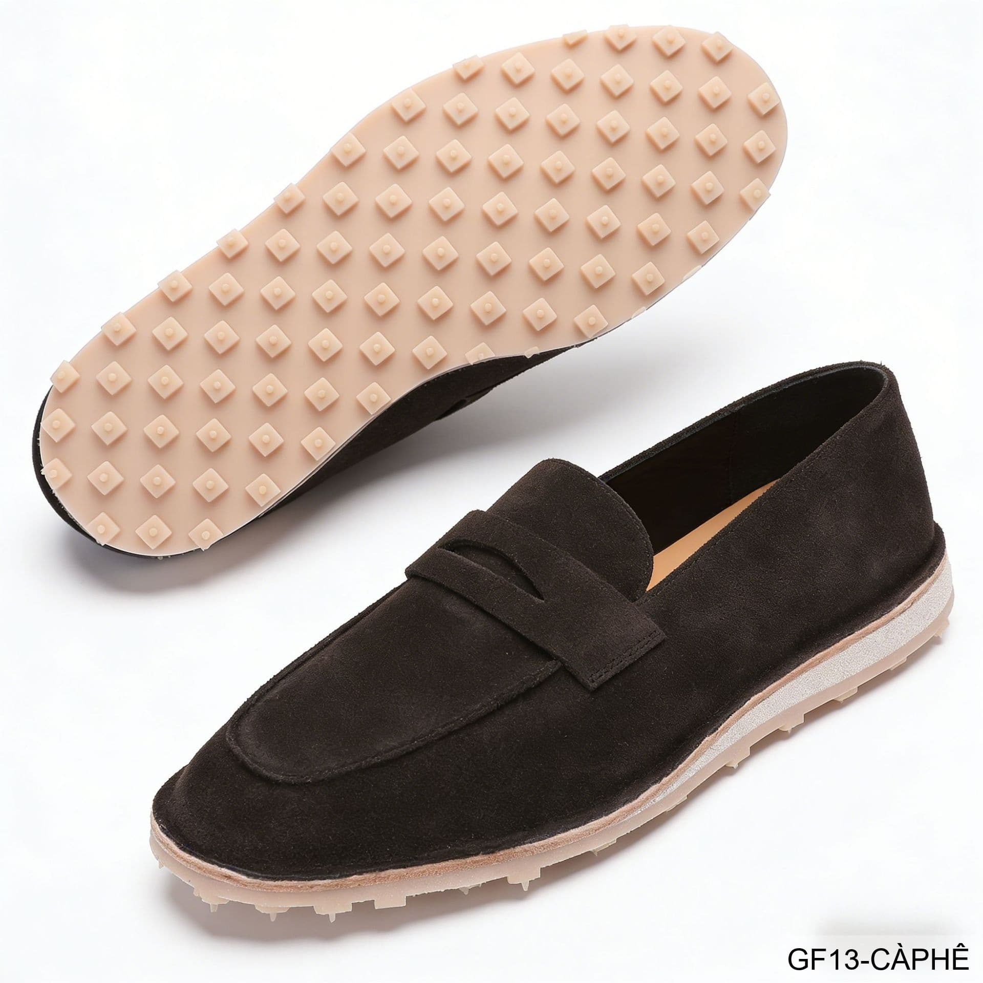 GF13 - Giày lười nam đế mềm kiểu Moccasin mùa hè - Da nubuck thoáng khí - ảnh 4