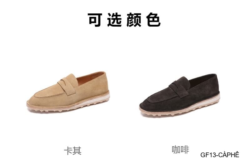 GF13 - Giày lười nam đế mềm kiểu Moccasin mùa hè - Da nubuck thoáng khí - ảnh 14