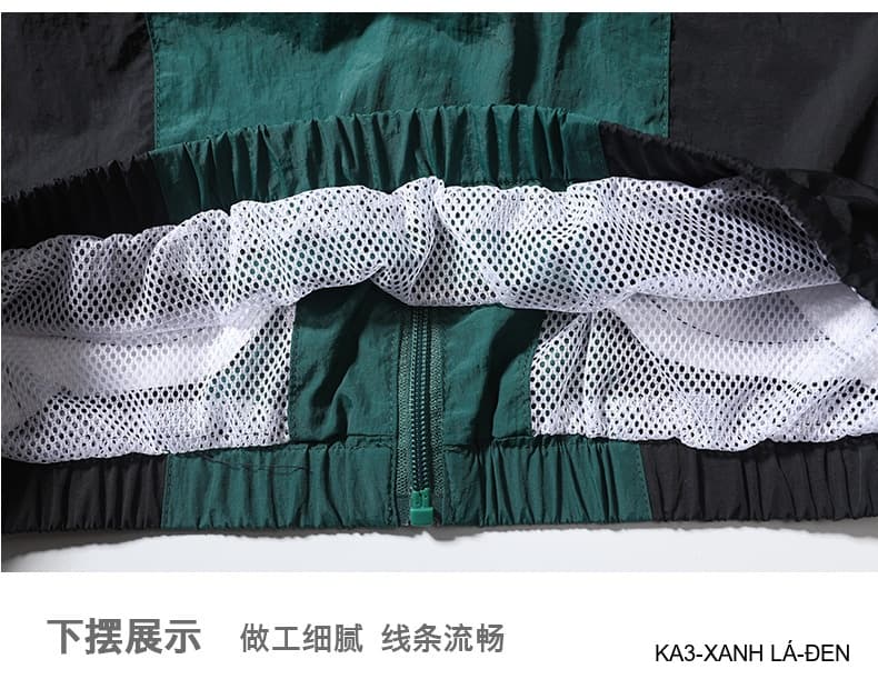 KA3 - Áo khoác nam dáng rộng phối màu cổ đứng phong cách thể thao thoáng khí mùa xuân thu - ảnh 19