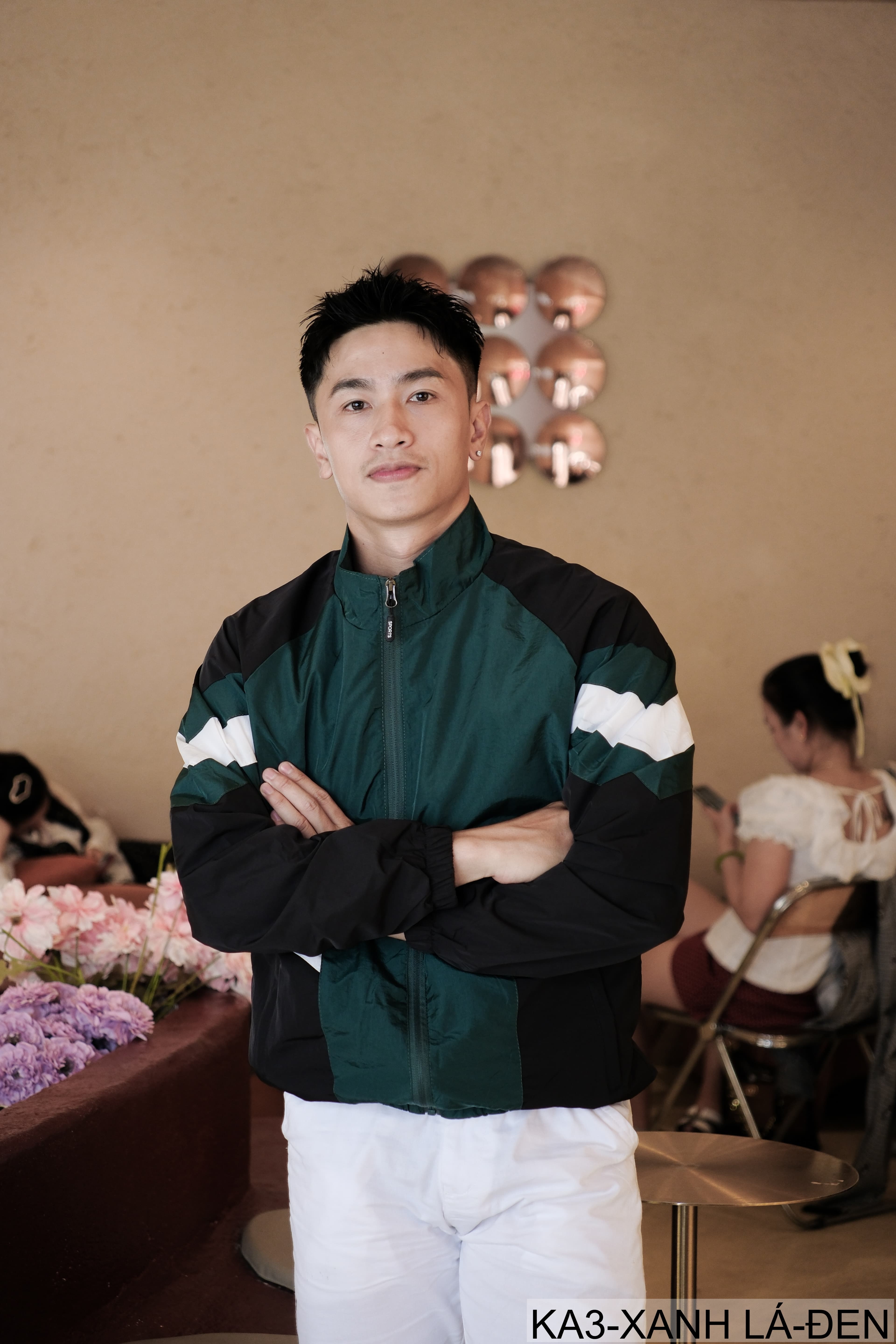 KA3 - Áo khoác nam dáng rộng phối màu cổ đứng phong cách thể thao thoáng khí mùa xuân thu - ảnh 8