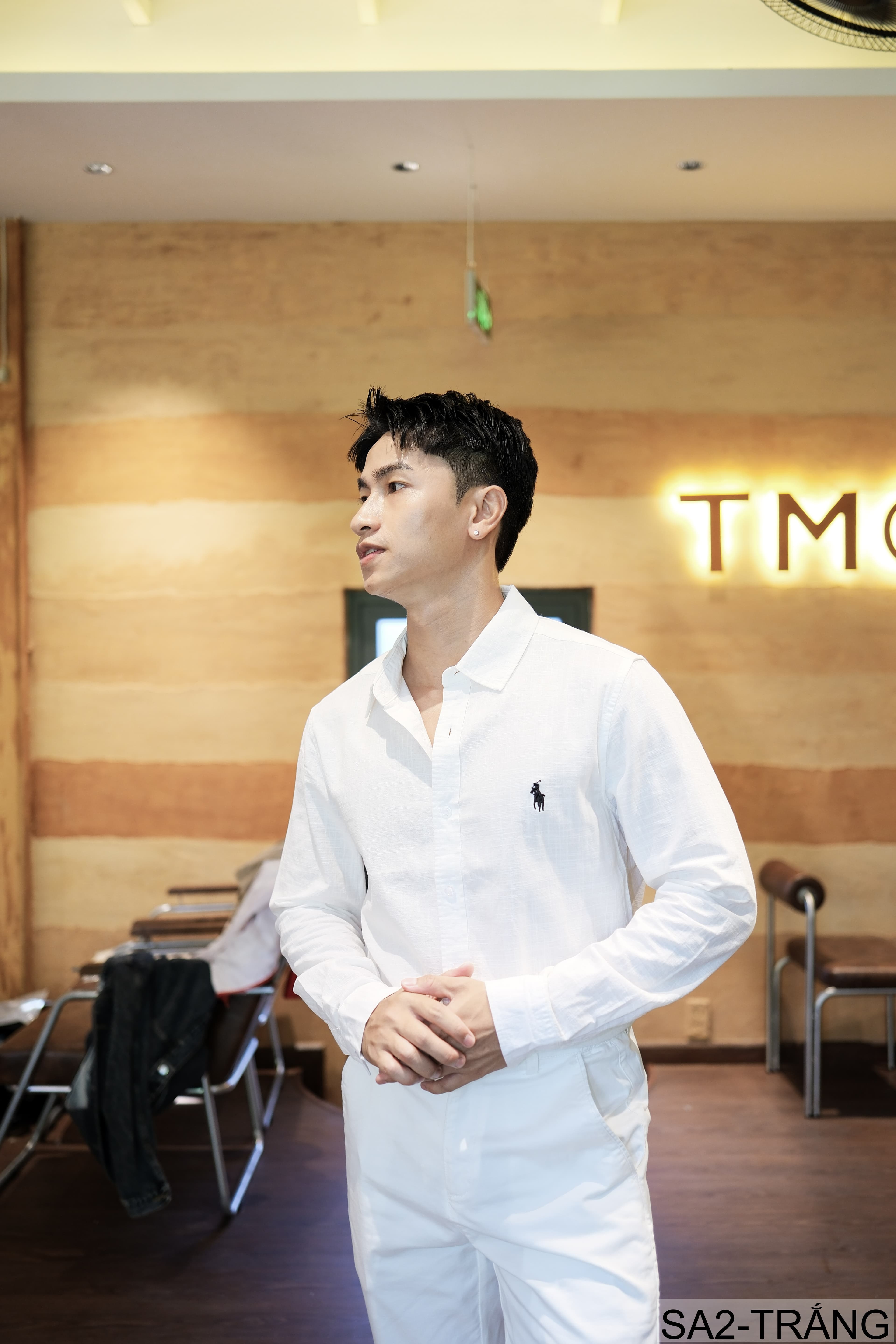 SA2 - Áo sơ mi nam dài tay thêu logo nhỏ, chất cotton mềm mại, dáng rộng thoải mái, phong cách Nhật Bản - ảnh 10