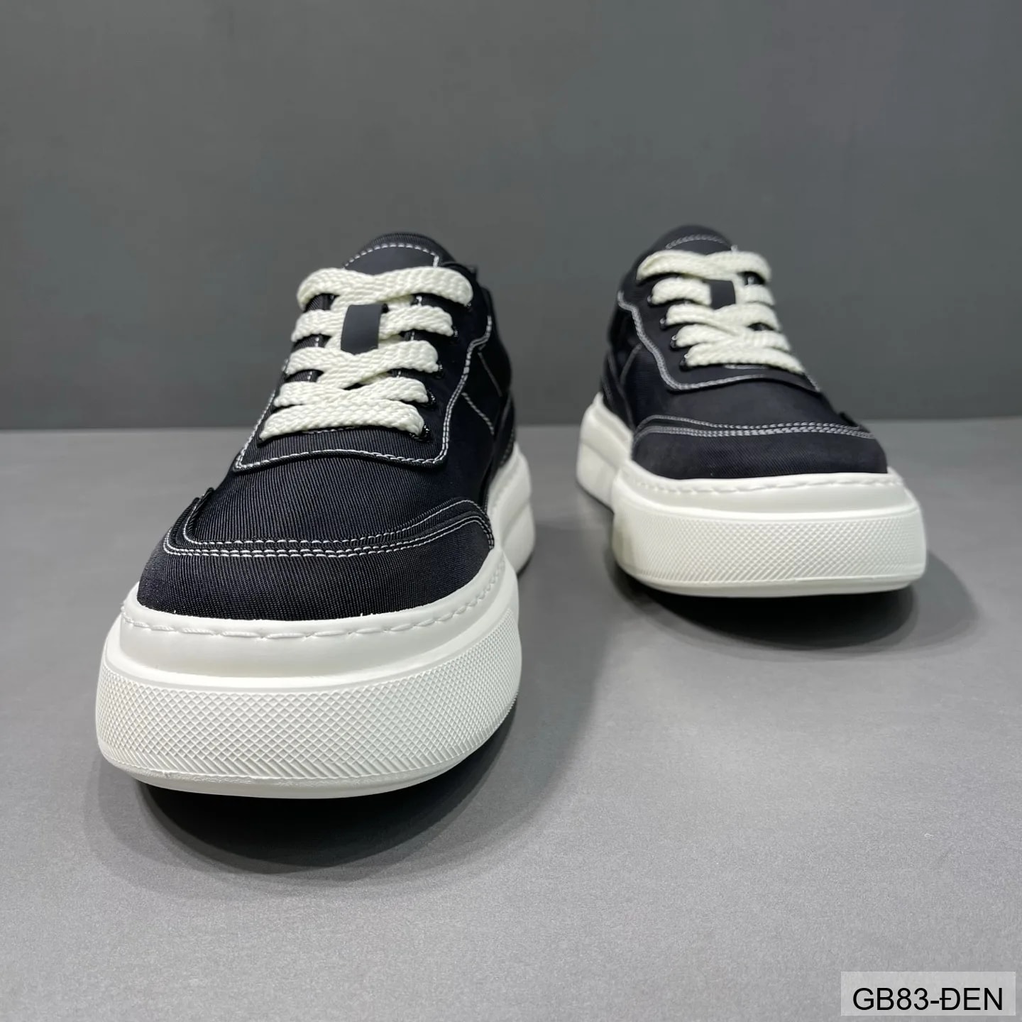 GB83 - Giày thể thao nam đế cao 3-5cm, chất liệu vải thoáng khí, phong cách thời trang Hồng Kông - ảnh 5