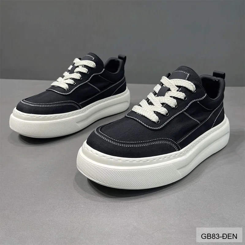 GB83 - Giày thể thao nam đế cao 3-5cm, chất liệu vải thoáng khí, phong cách thời trang Hồng Kông - ảnh 8