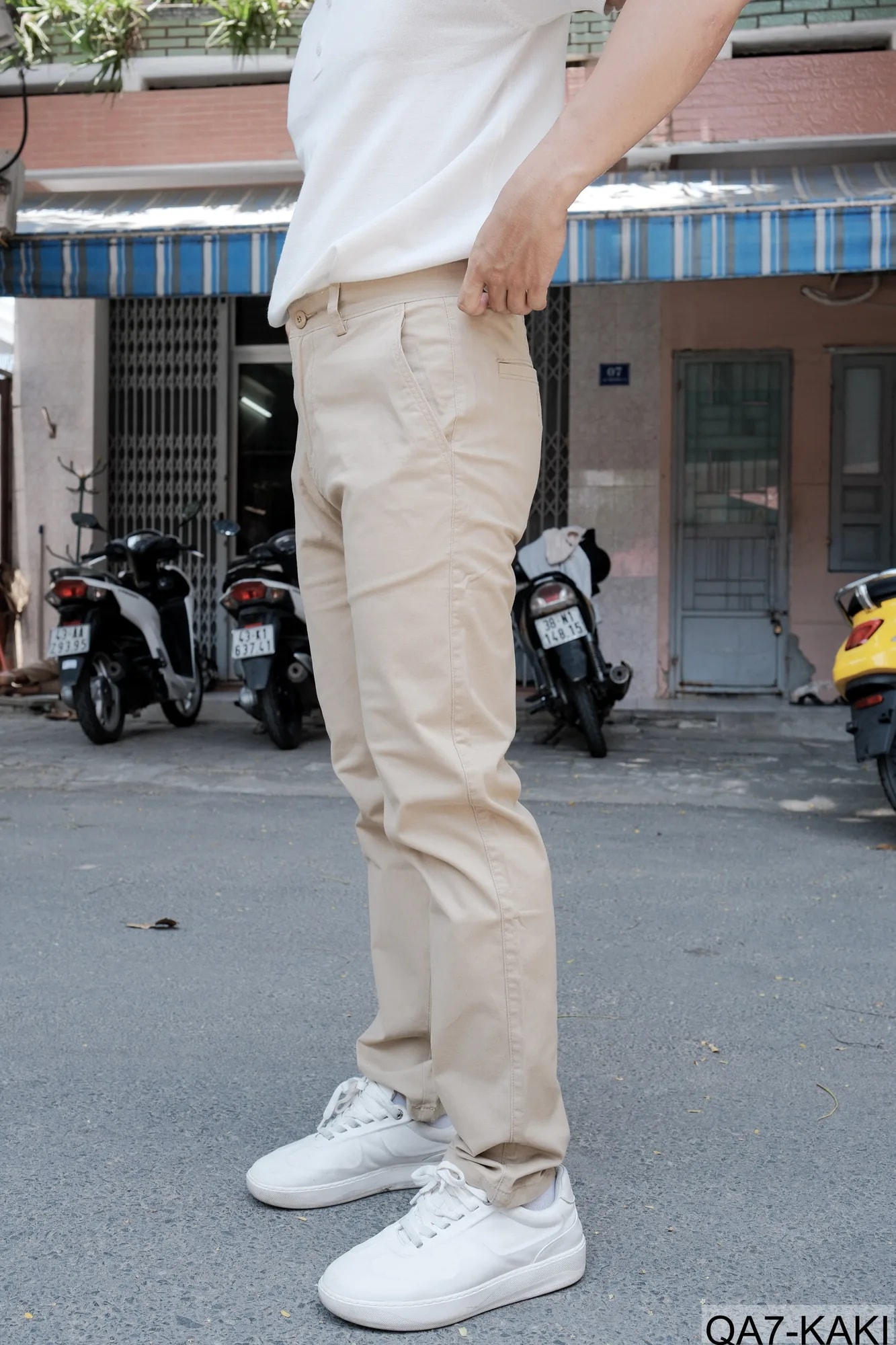 QA7 - Quần Ống Rộng Nam Phong Cách Nhật Bản Cổ Điển, Chất Cotton Mềm Mại, Dễ Phối Đồ 4 Mùa - ảnh 4