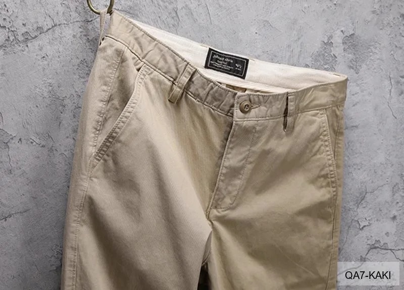 QA7 - Quần Ống Rộng Nam Phong Cách Nhật Bản Cổ Điển, Chất Cotton Mềm Mại, Dễ Phối Đồ 4 Mùa - ảnh 12