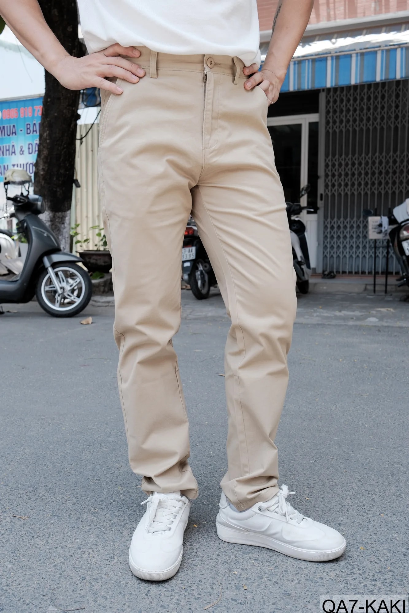 QA7 - Quần Ống Rộng Nam Phong Cách Nhật Bản Cổ Điển, Chất Cotton Mềm Mại, Dễ Phối Đồ 4 Mùa - ảnh 2
