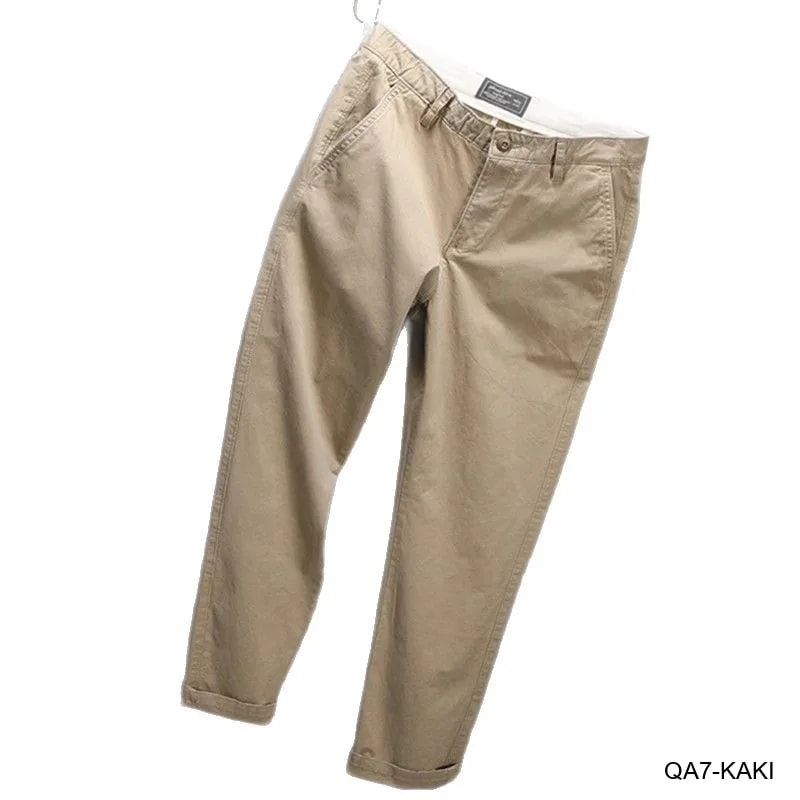 QA7 - Quần Ống Rộng Nam Phong Cách Nhật Bản Cổ Điển, Chất Cotton Mềm Mại, Dễ Phối Đồ 4 Mùa - ảnh 8