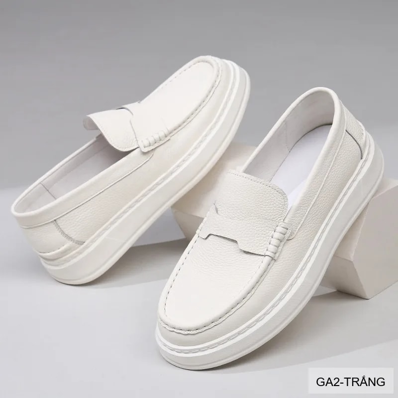 GA2 - Giày lười nam da thật đế mềm phong cách casual Lin Sen - ảnh 2