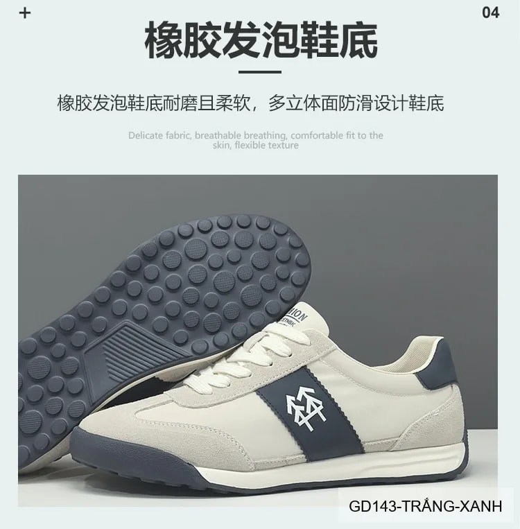 GD143 - Giày thể thao nam da nubuck phối màu khối, phong cách Hàn Quốc, đế TPU êm chân - ảnh 14