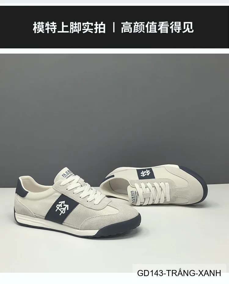 GD143 - Giày thể thao nam da nubuck phối màu khối, phong cách Hàn Quốc, đế TPU êm chân - ảnh 7