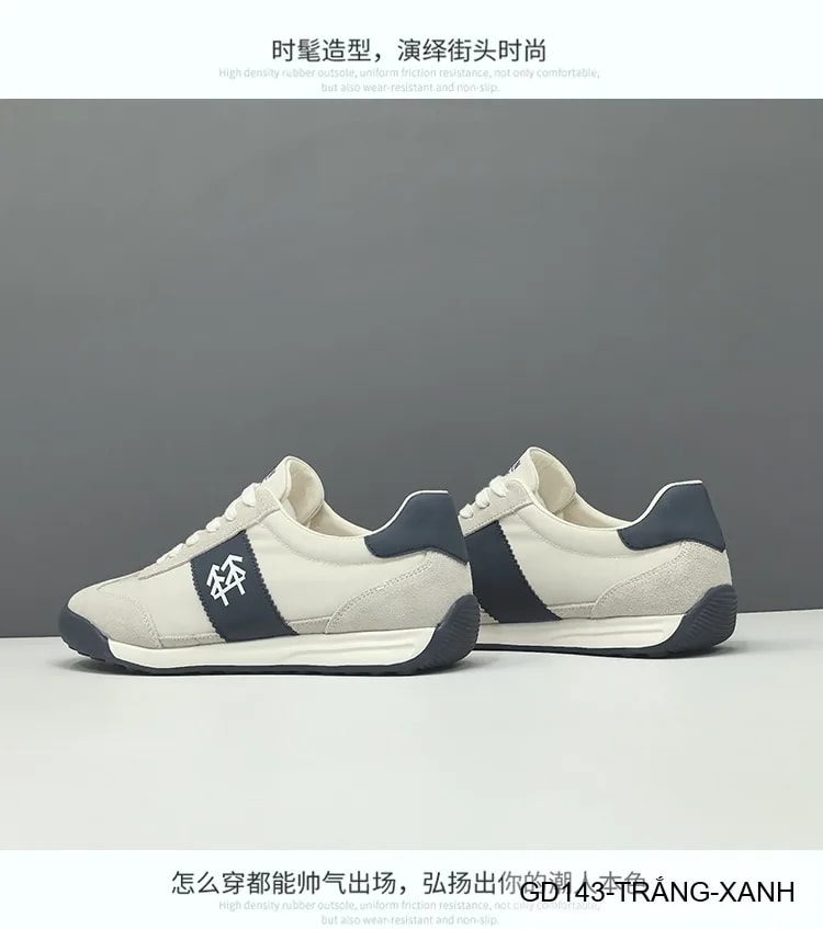 GD143 - Giày thể thao nam da nubuck phối màu khối, phong cách Hàn Quốc, đế TPU êm chân - ảnh 8