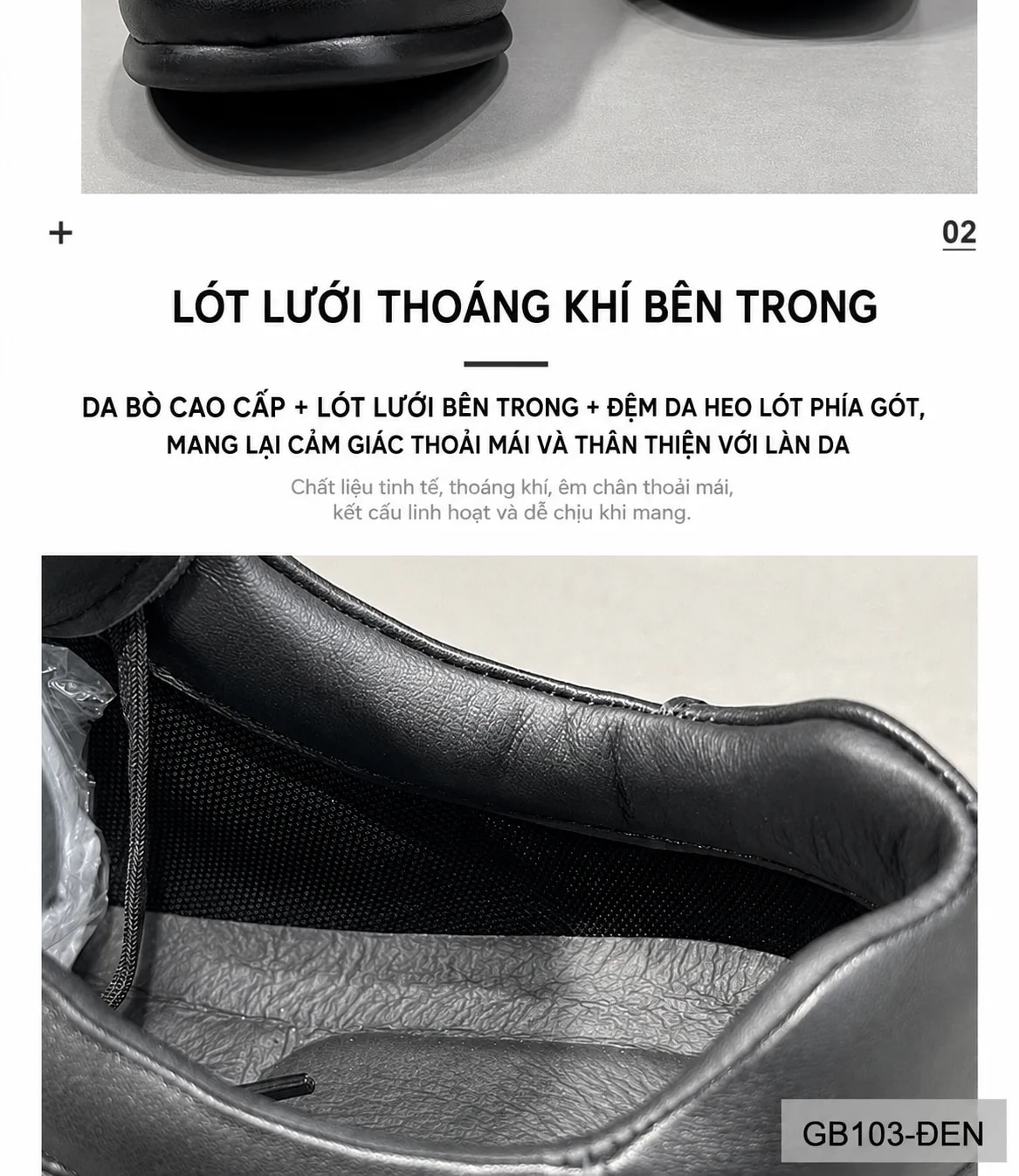 GB103 - Giày nam Dexun mùa hè 2025, da bò phối vải caro, kiểu thấp cổ, phong cách Anh, đế bằng - ảnh 9