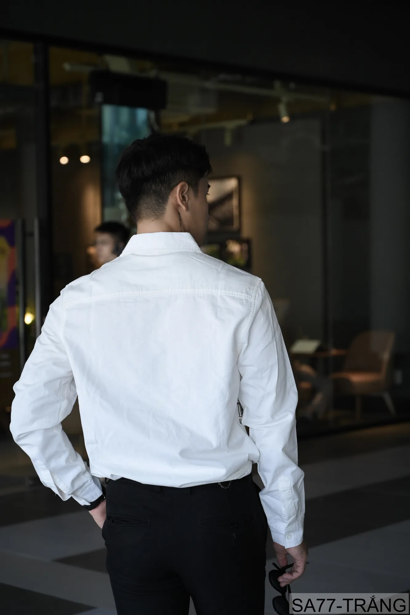 SA77 - Áo sơ mi nam dài tay phong cách Nhật, chất cotton 100%, form rộng thoải mái, họa tiết nghệ thuật độc đáo - ảnh 4