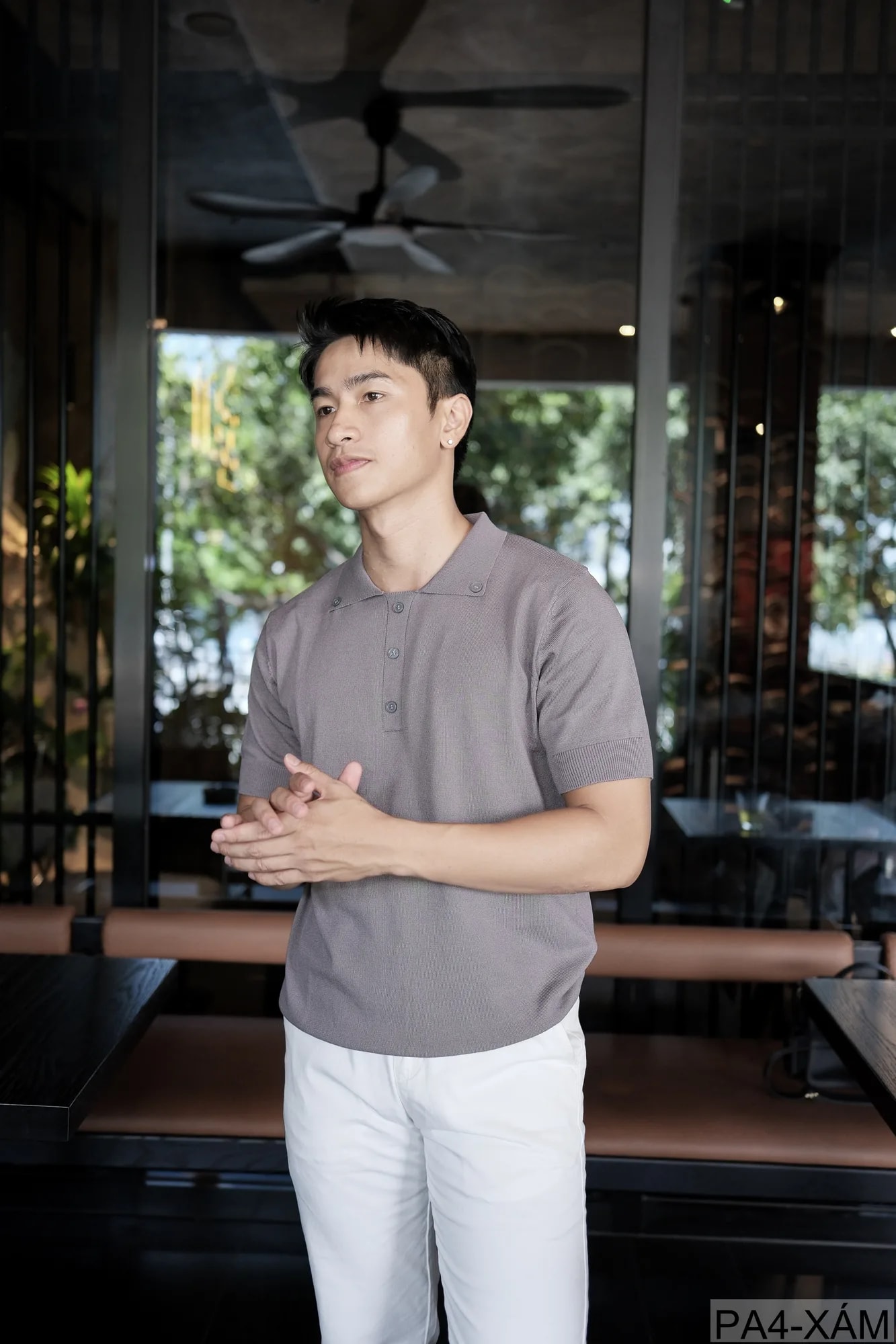 PA4 - Áo Polo Tay Ngắn Phong Cách Retro Mỹ Dáng Rộng, Chất Liệu Mềm Mại Thoáng Khí - ảnh 6