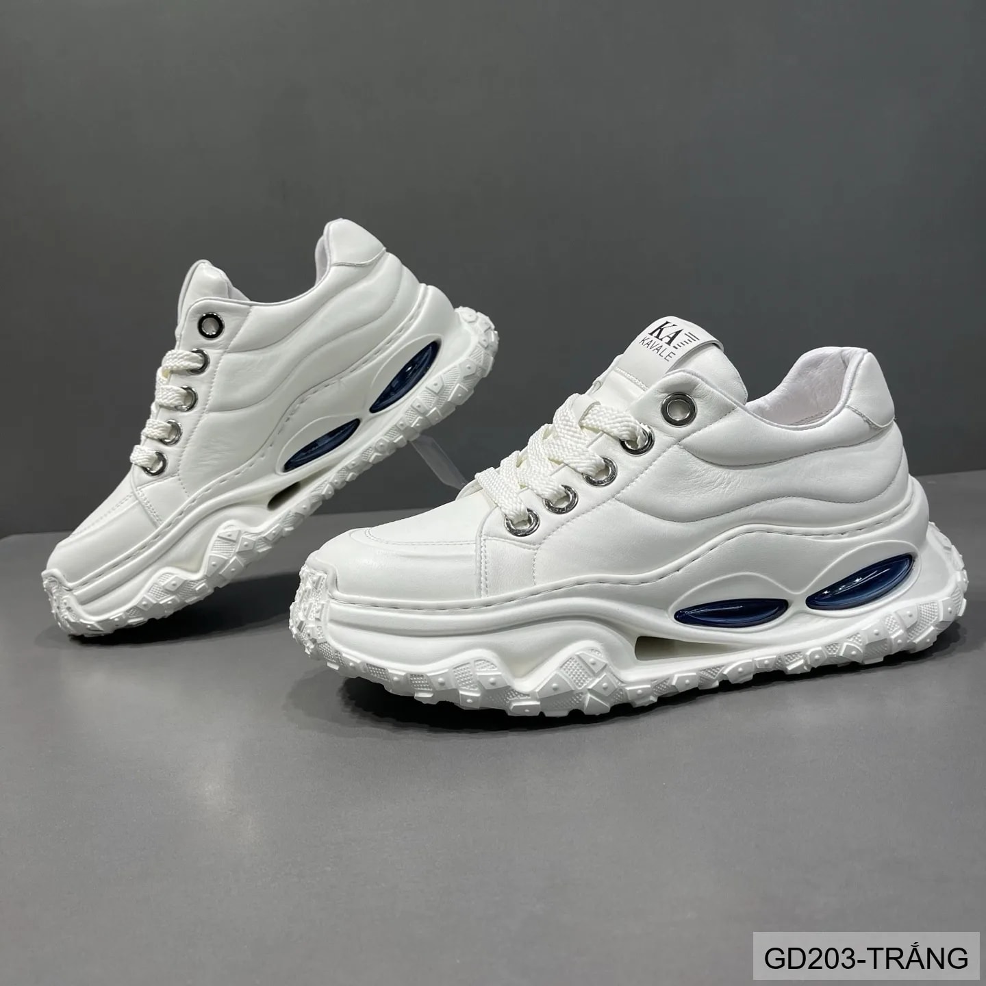 GD203 - Giày nam da bò cao cấp kiểu dad shoes đế dày tăng chiều cao - ảnh 2