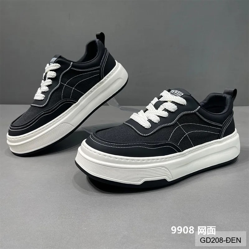 GD208 - Giày vải nam đế cao tăng chiều cao, phong cách thời trang, thoáng khí nhẹ nhàng - ảnh 3