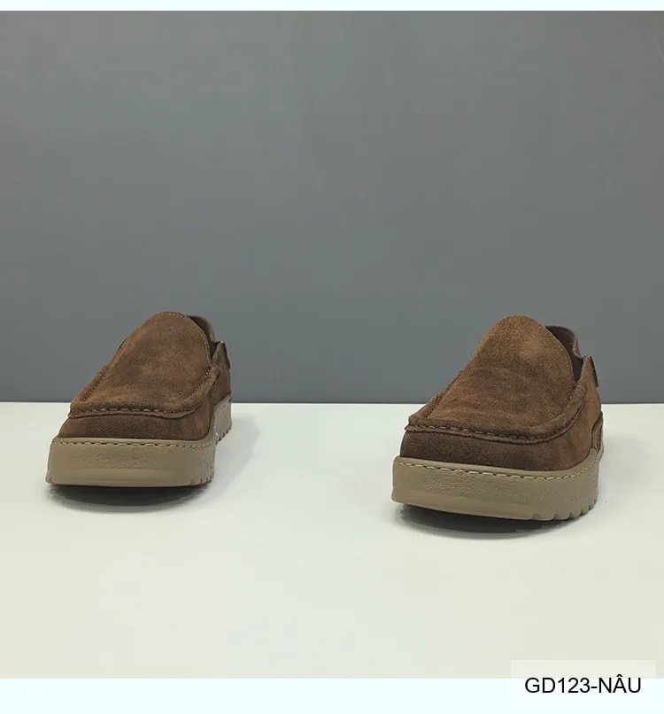 GD123 - Giày lười nam da lộn phong cách châu Âu, êm chân, thời trang casual - ảnh 7