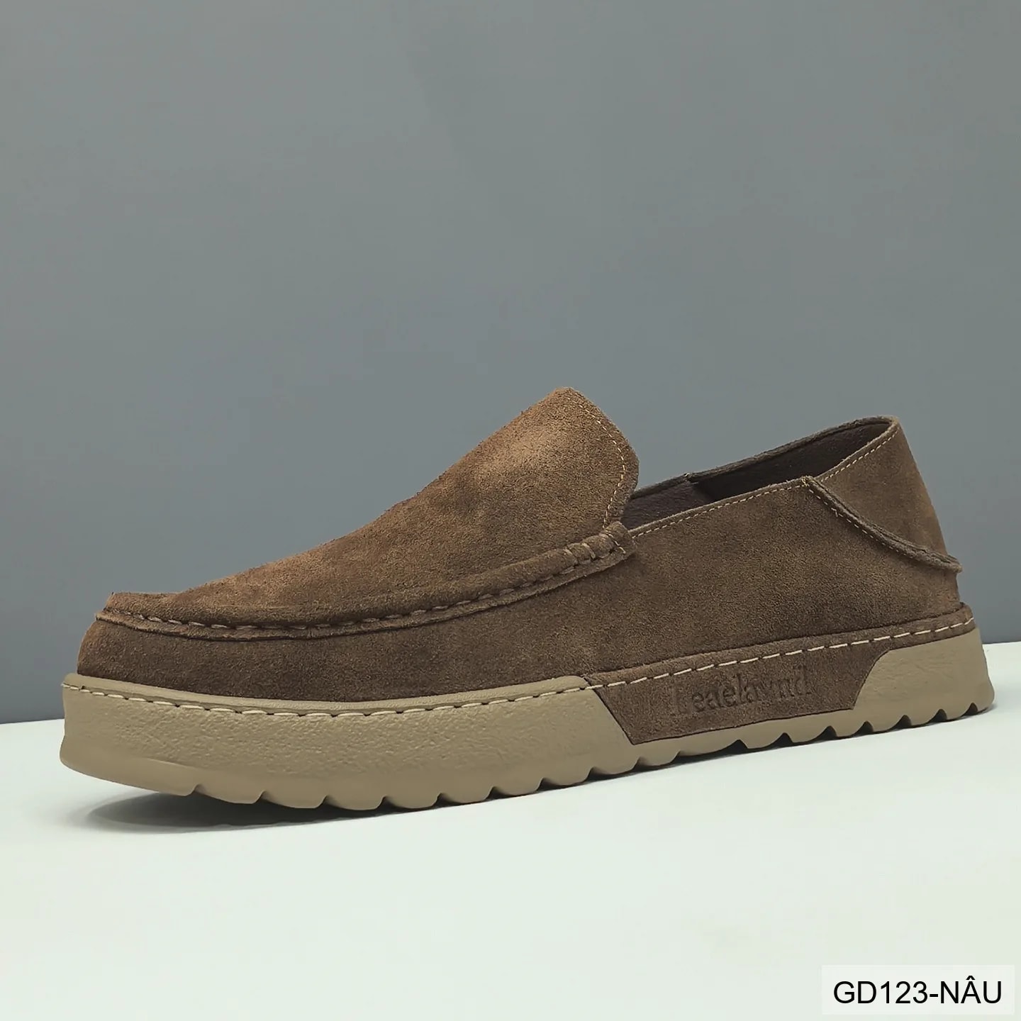 GD123 - Giày lười nam da lộn phong cách châu Âu, êm chân, thời trang casual - ảnh 3