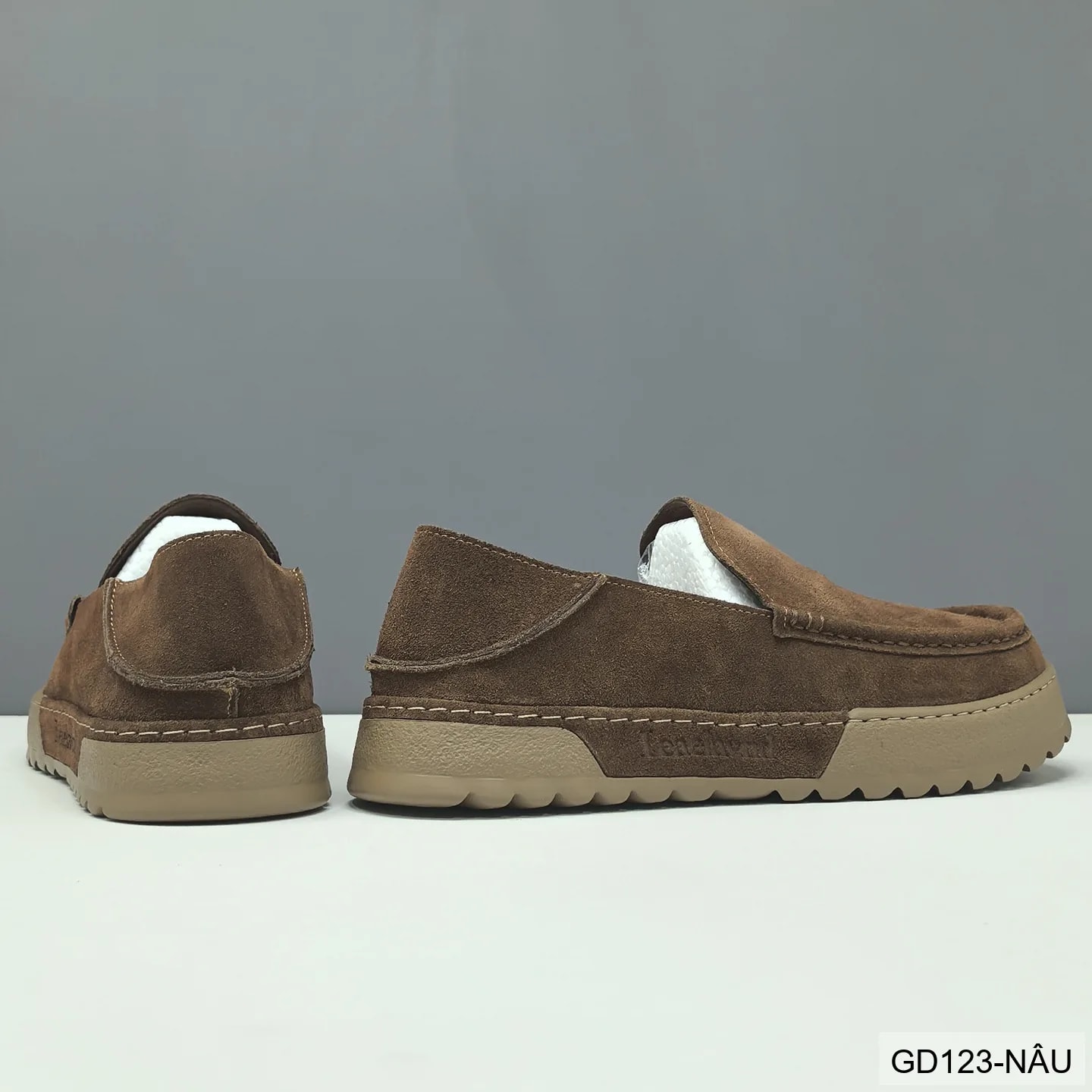 GD123 - Giày lười nam da lộn phong cách châu Âu, êm chân, thời trang casual - ảnh 5