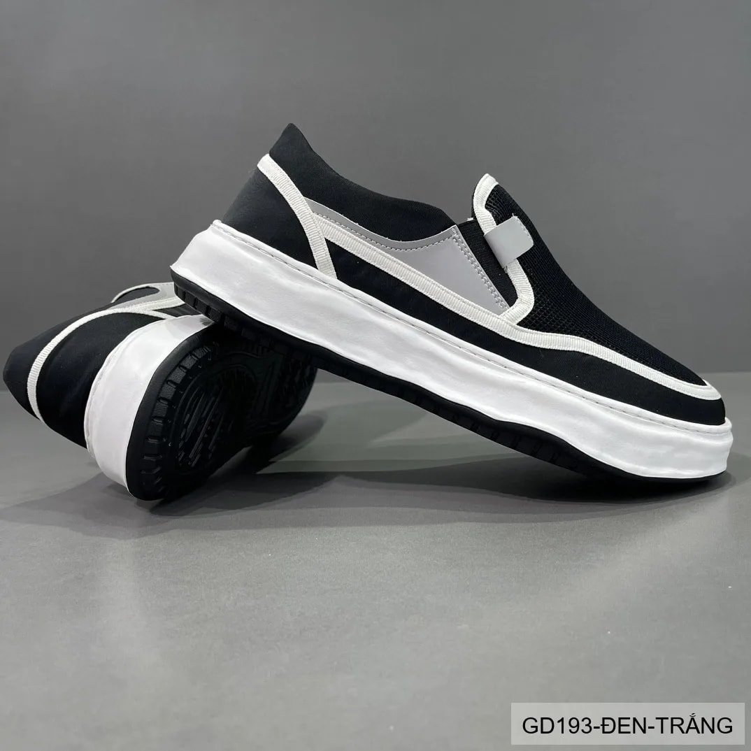 GD193 - Giày thể thao nam đế dày phối màu đen trắng phong cách thường ngày - ảnh 3
